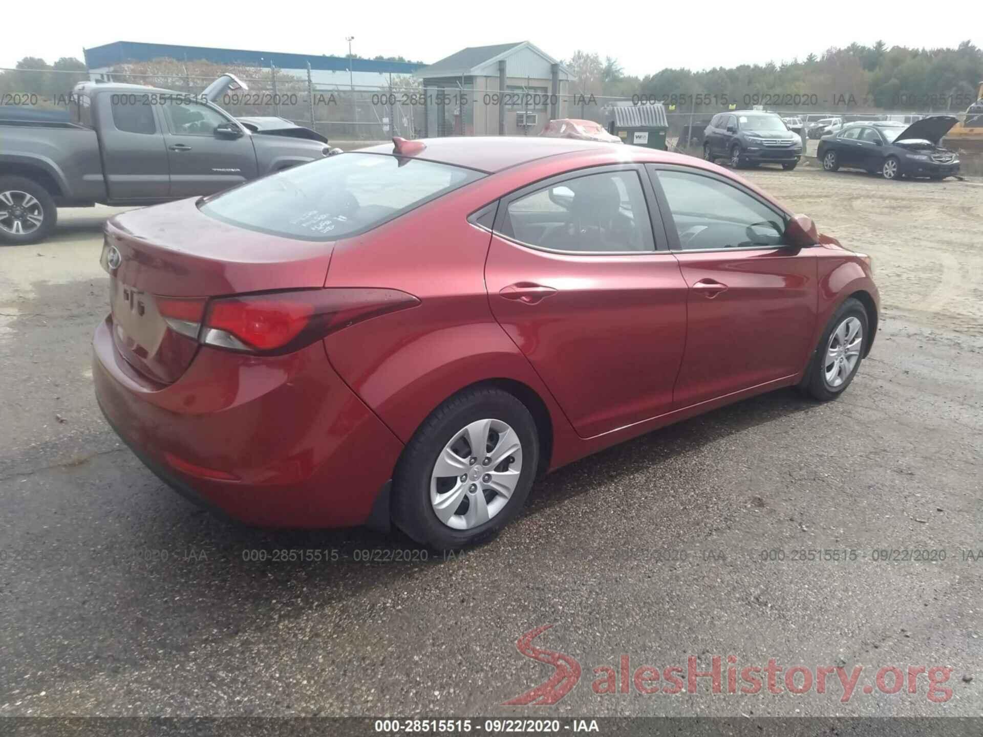 5NPDH4AE0GH787492 2016 HYUNDAI ELANTRA