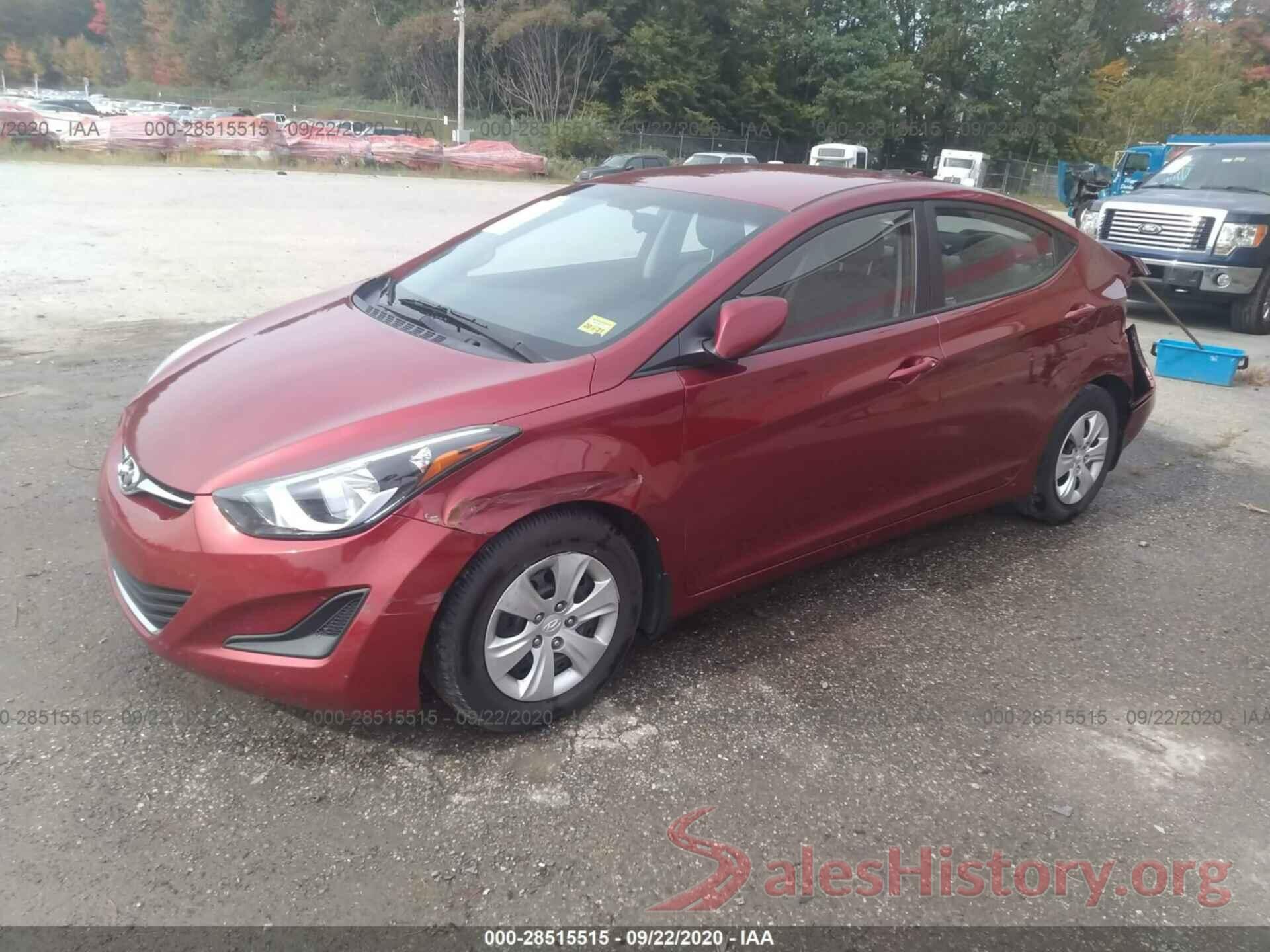 5NPDH4AE0GH787492 2016 HYUNDAI ELANTRA