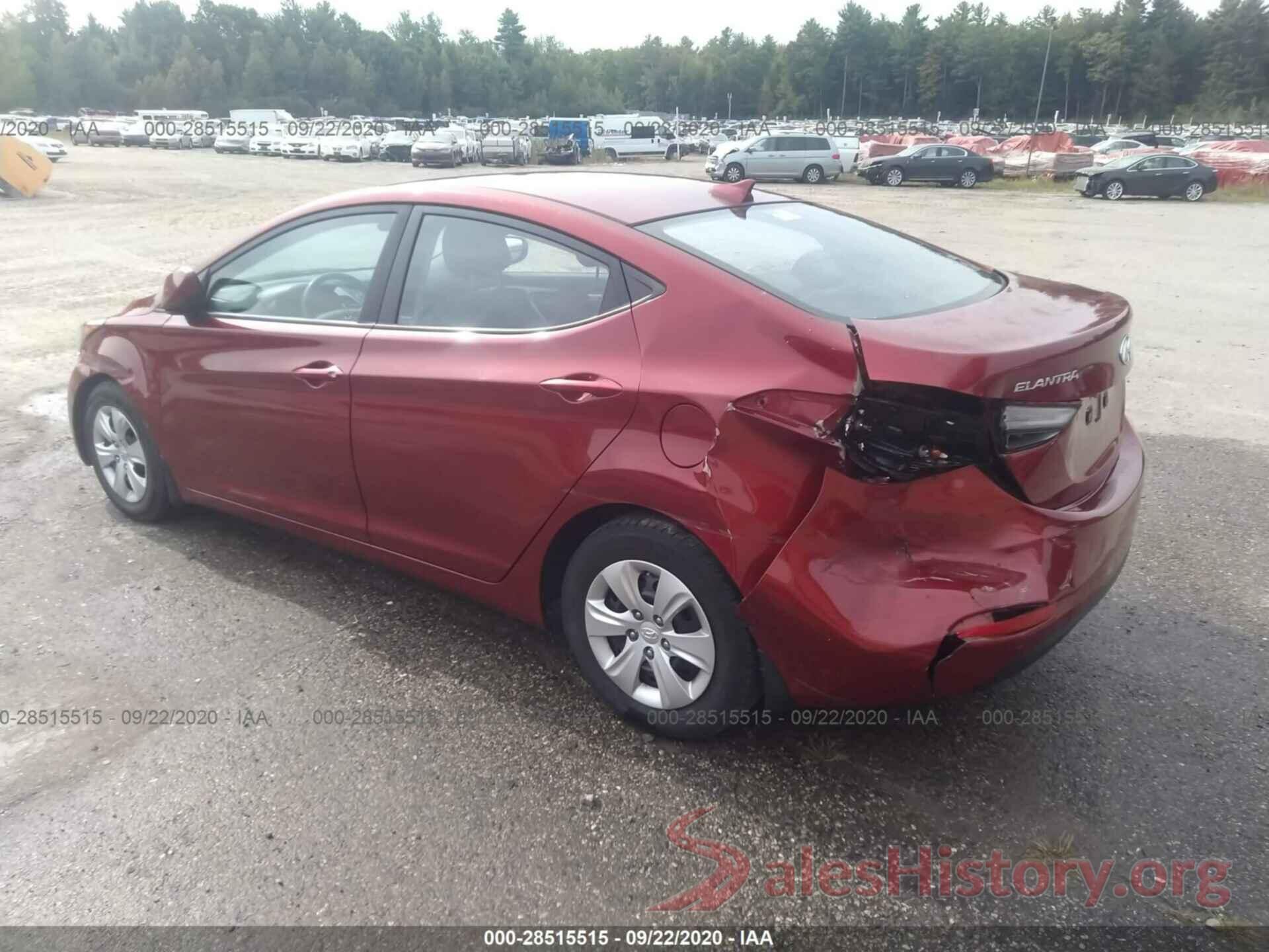 5NPDH4AE0GH787492 2016 HYUNDAI ELANTRA