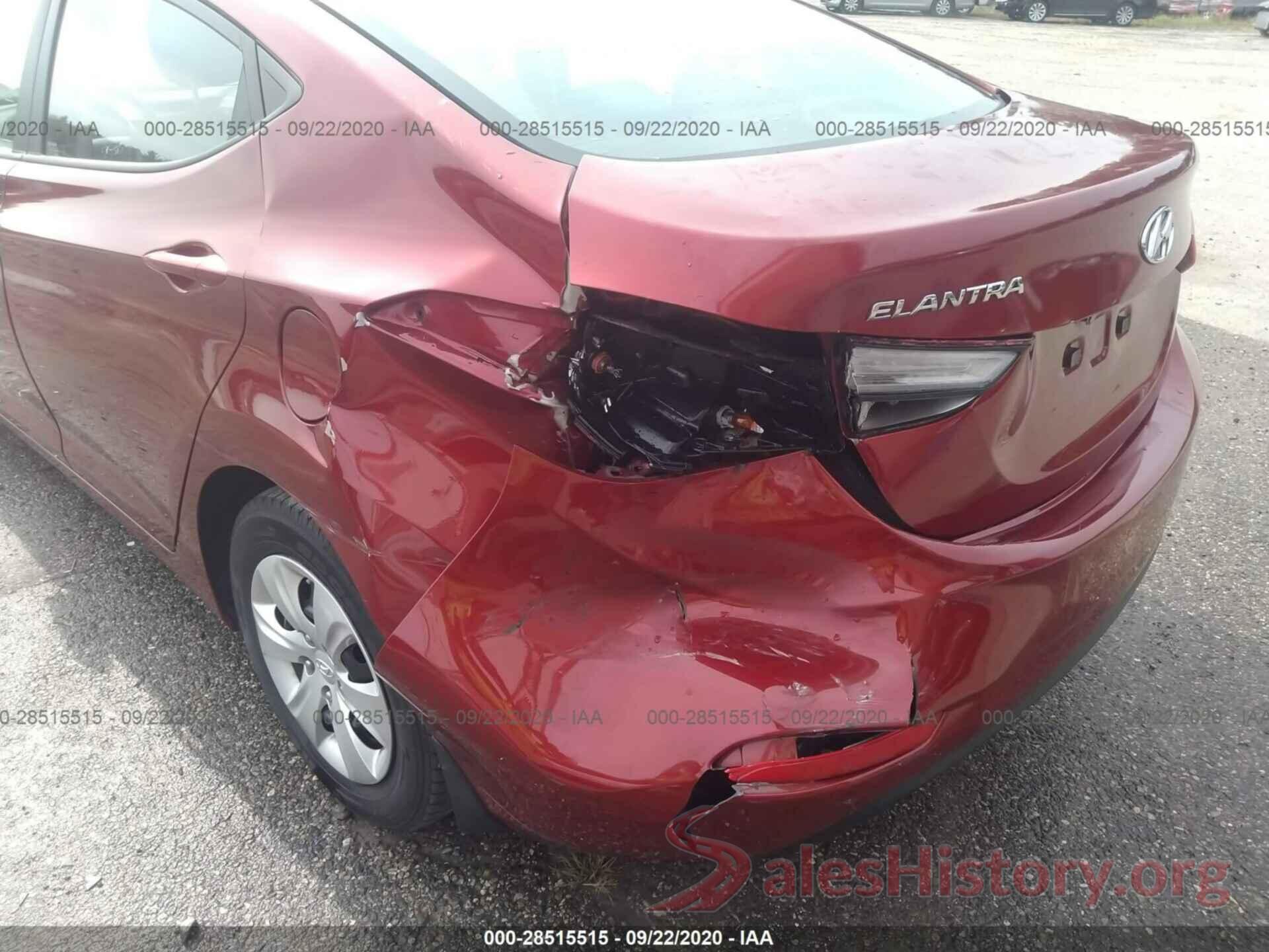 5NPDH4AE0GH787492 2016 HYUNDAI ELANTRA