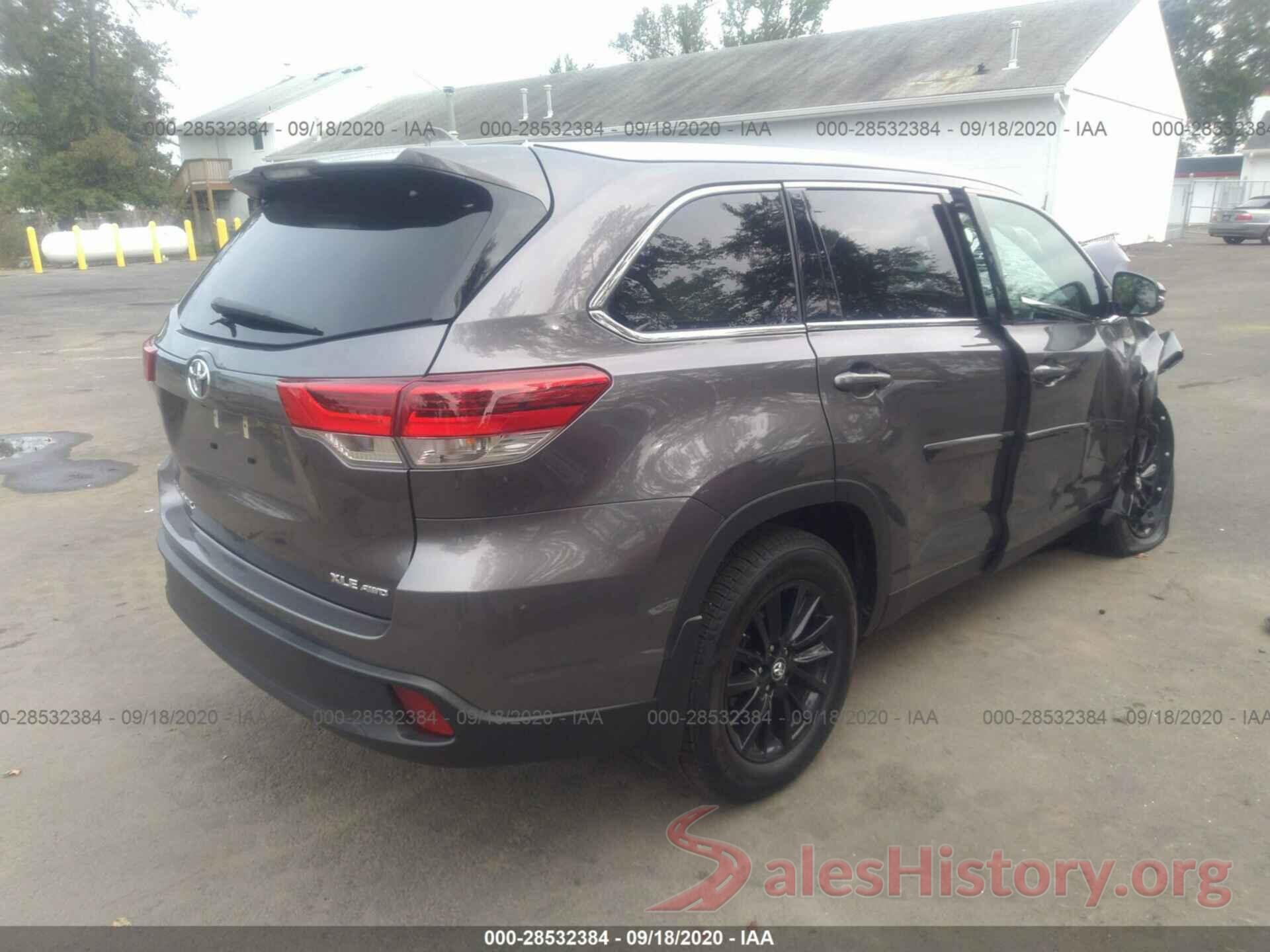 5TDJZRFH7KS617150 2019 TOYOTA HIGHLANDER