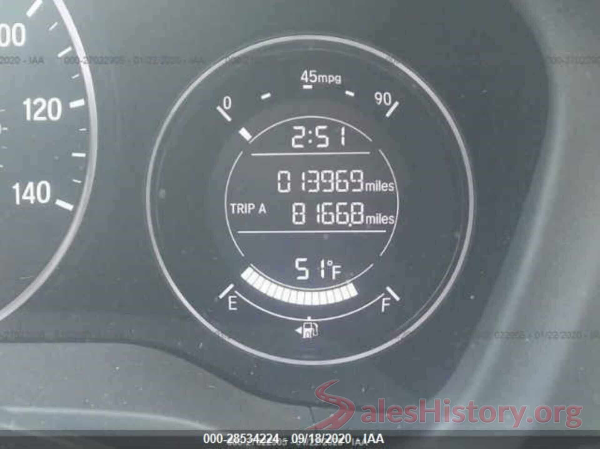 3CZRU6H34KG721136 2019 HONDA HR-V