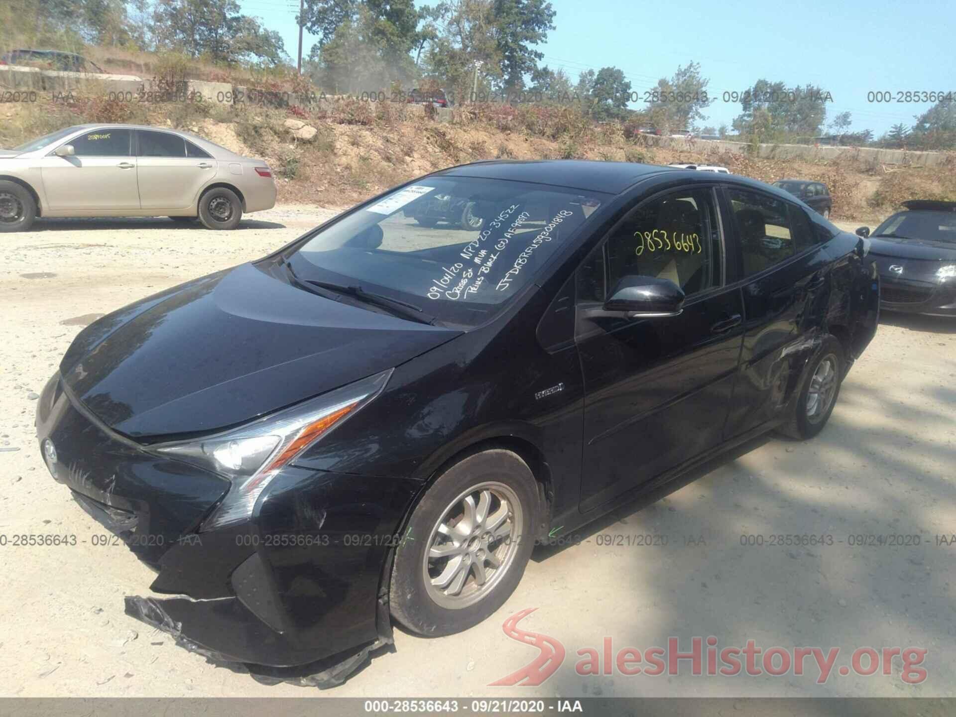 JTDKBRFU5G3001848 2016 TOYOTA PRIUS