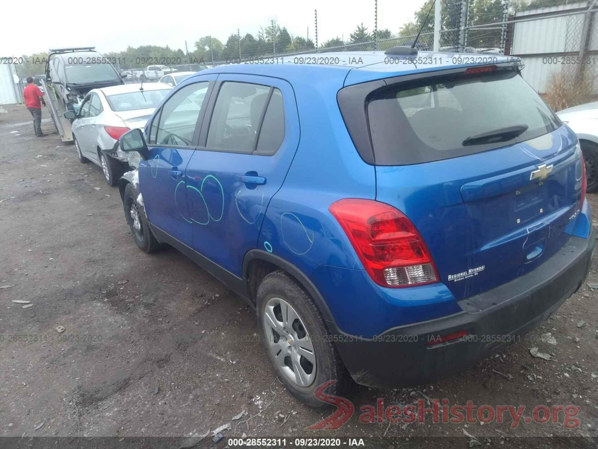 KL7CJKSB9GB572295 2016 CHEVROLET TRAX