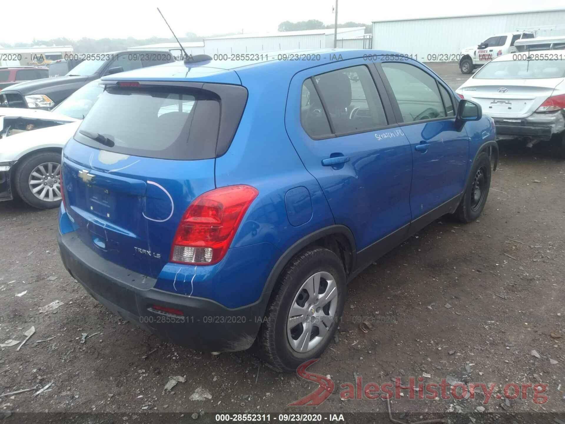 KL7CJKSB9GB572295 2016 CHEVROLET TRAX