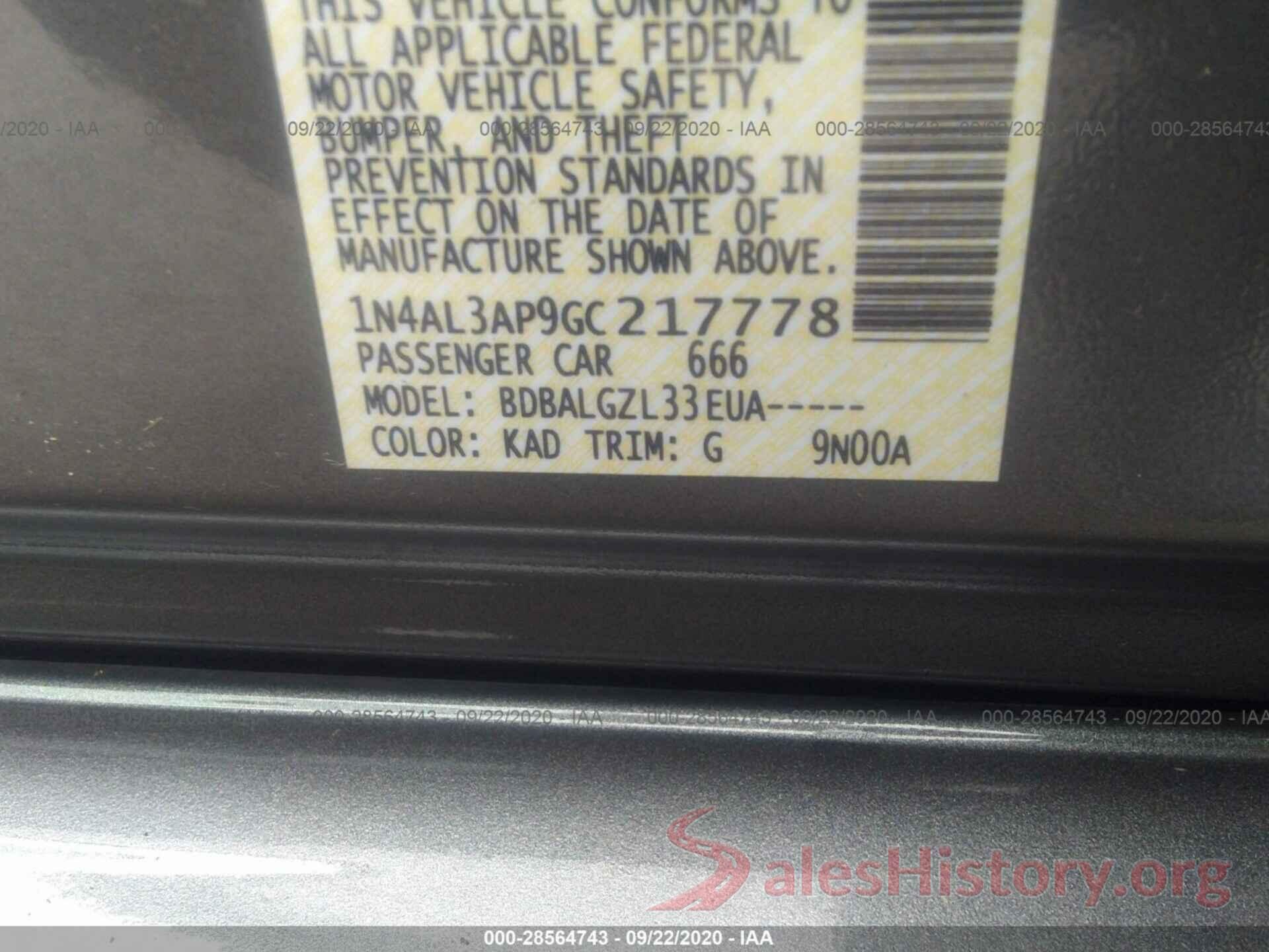 1N4AL3AP9GC217778 2016 NISSAN ALTIMA