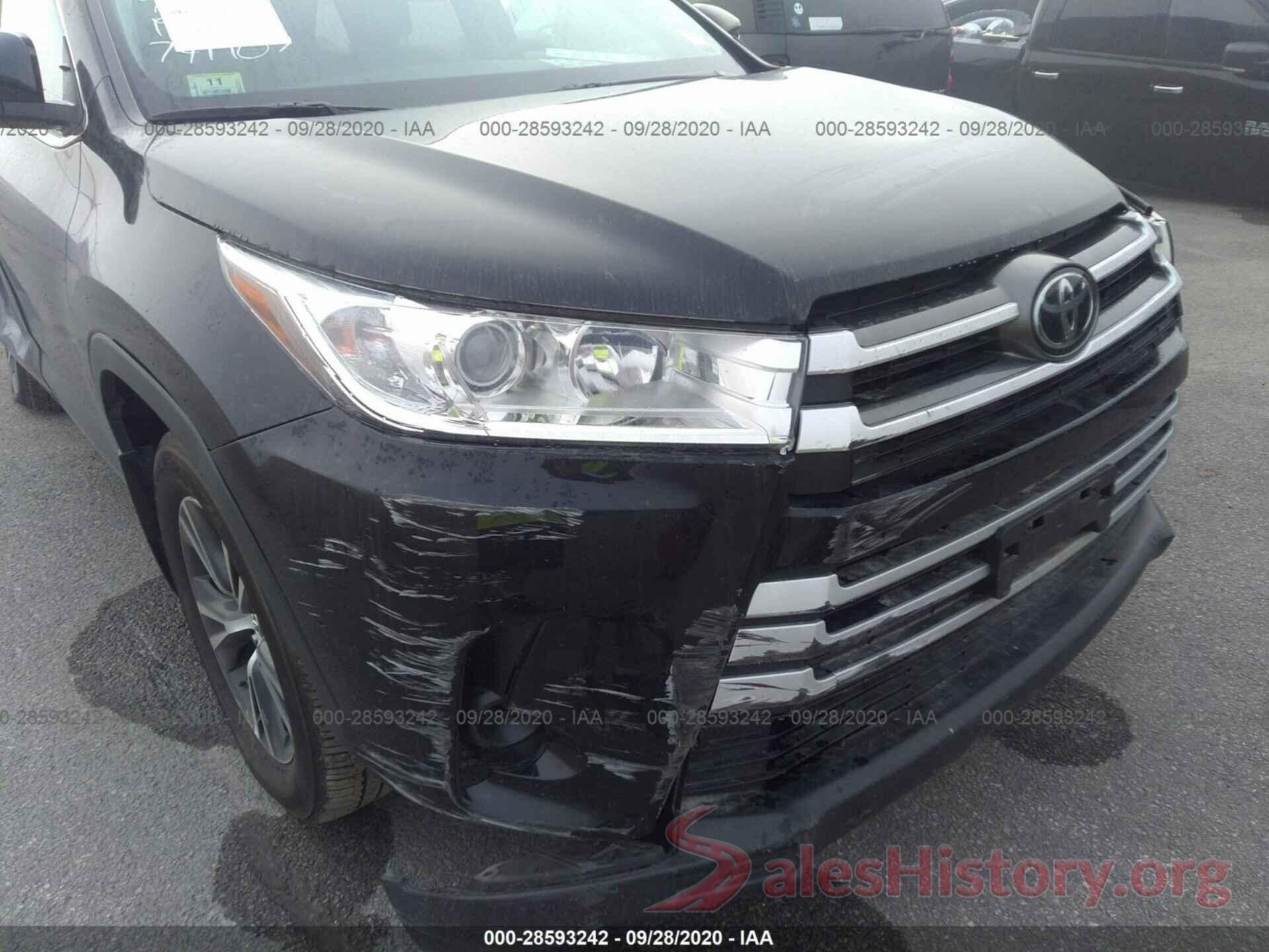 5TDBZRFH5KS741907 2019 TOYOTA HIGHLANDER