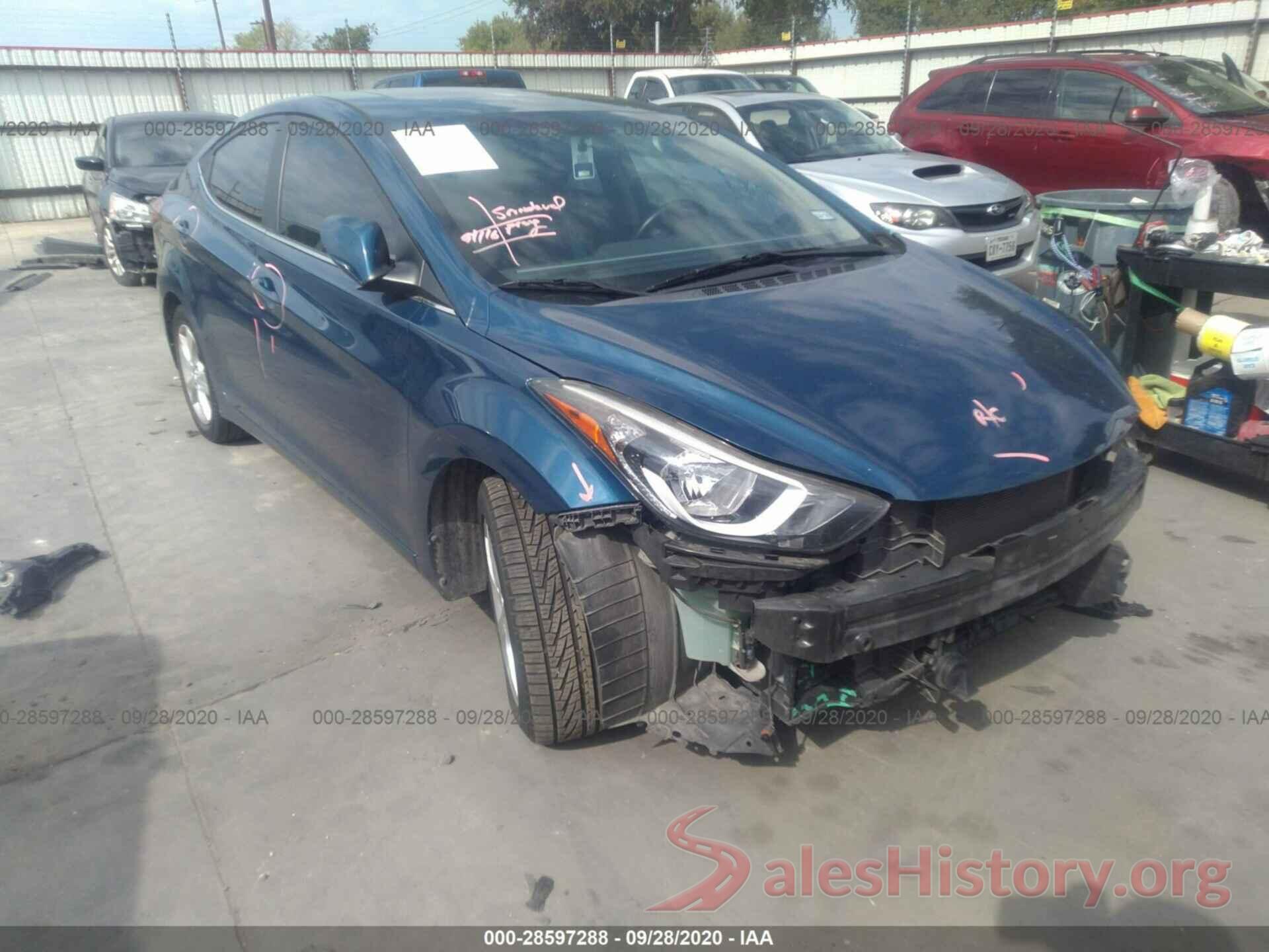 KMHDH4AE9GU564935 2016 HYUNDAI ELANTRA