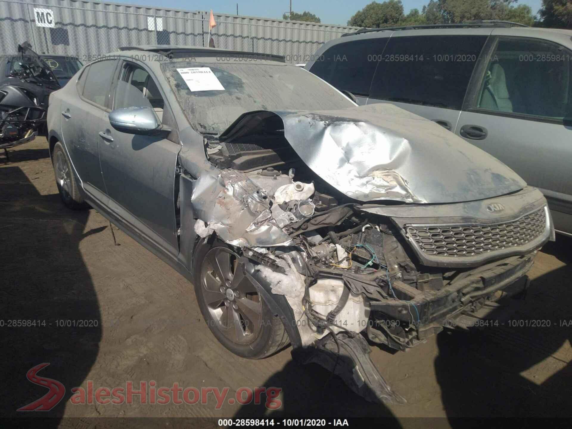 2015 KIA OPTIMA HYBRID VIN KNAGN4AD1F5085139, auction photo