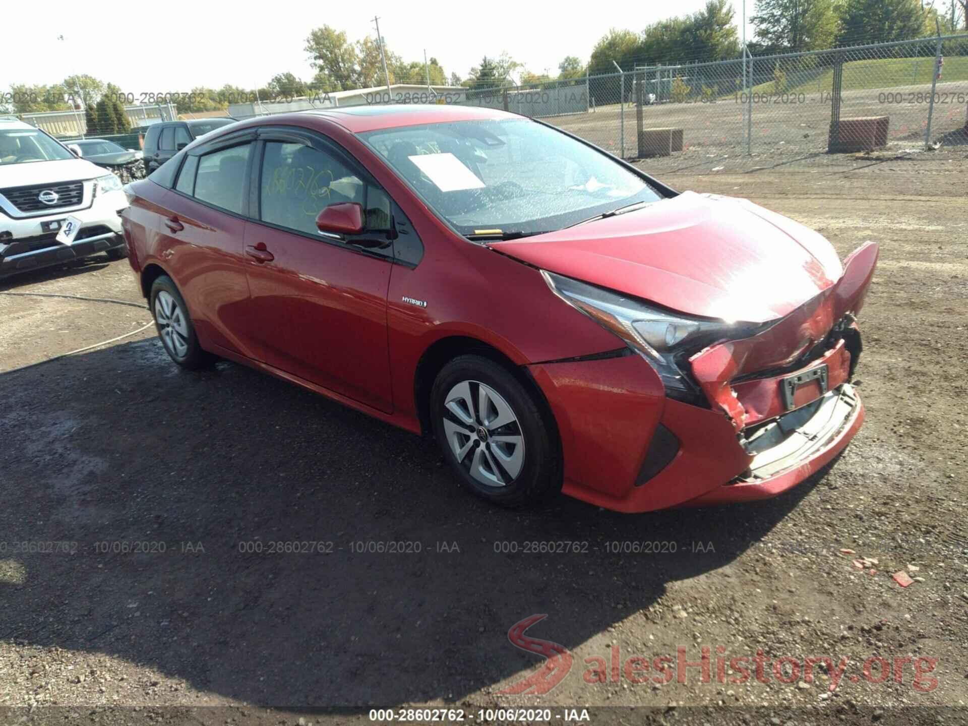 JTDKARFU6G3502380 2016 TOYOTA PRIUS