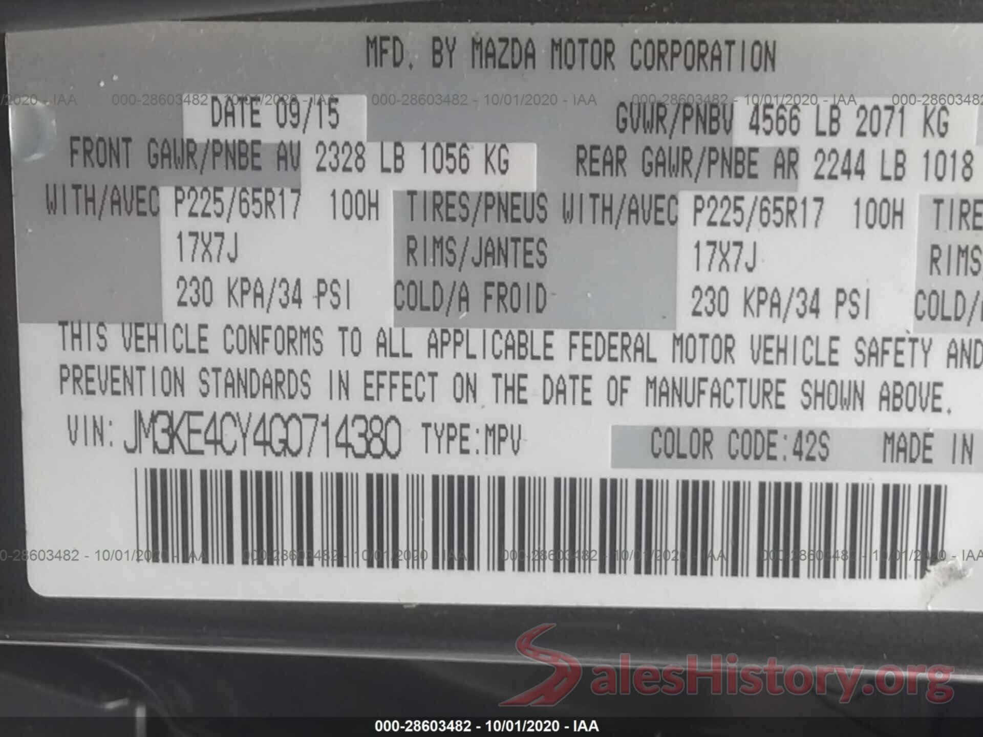 JM3KE4CY4G0714380 2016 MAZDA CX-5