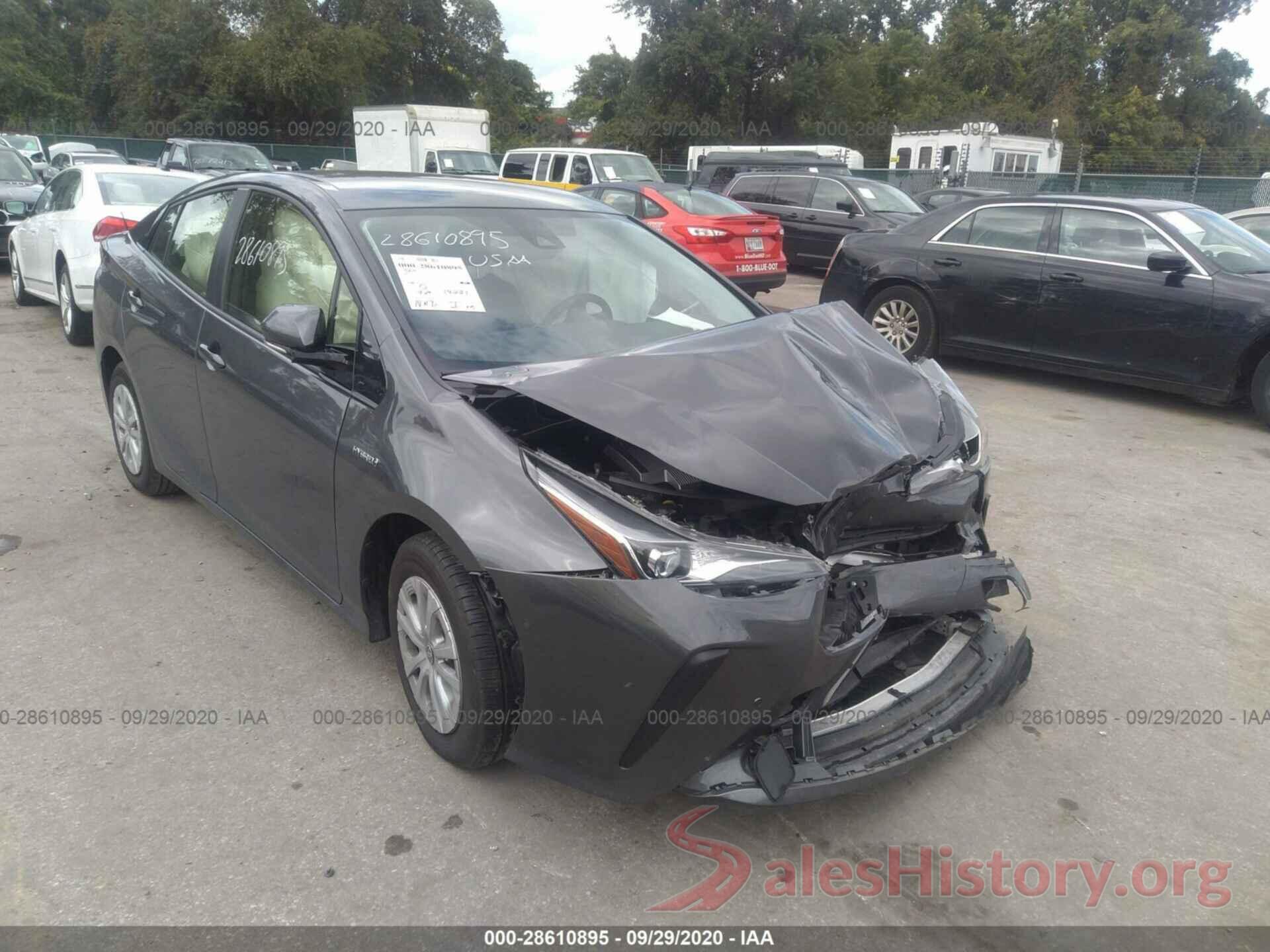 JTDKARFU5K3089263 2019 TOYOTA PRIUS