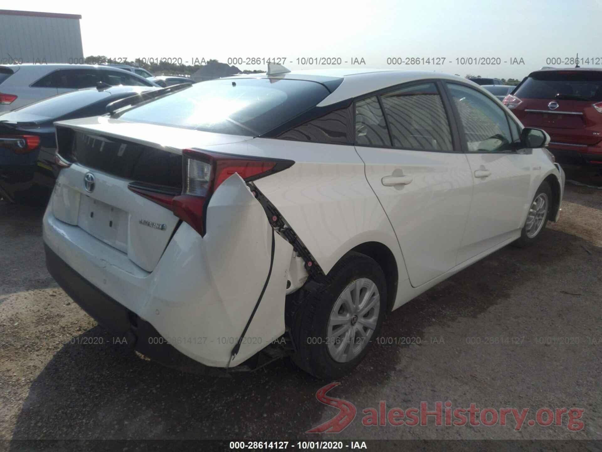 JTDKARFU6K3068664 2019 TOYOTA PRIUS