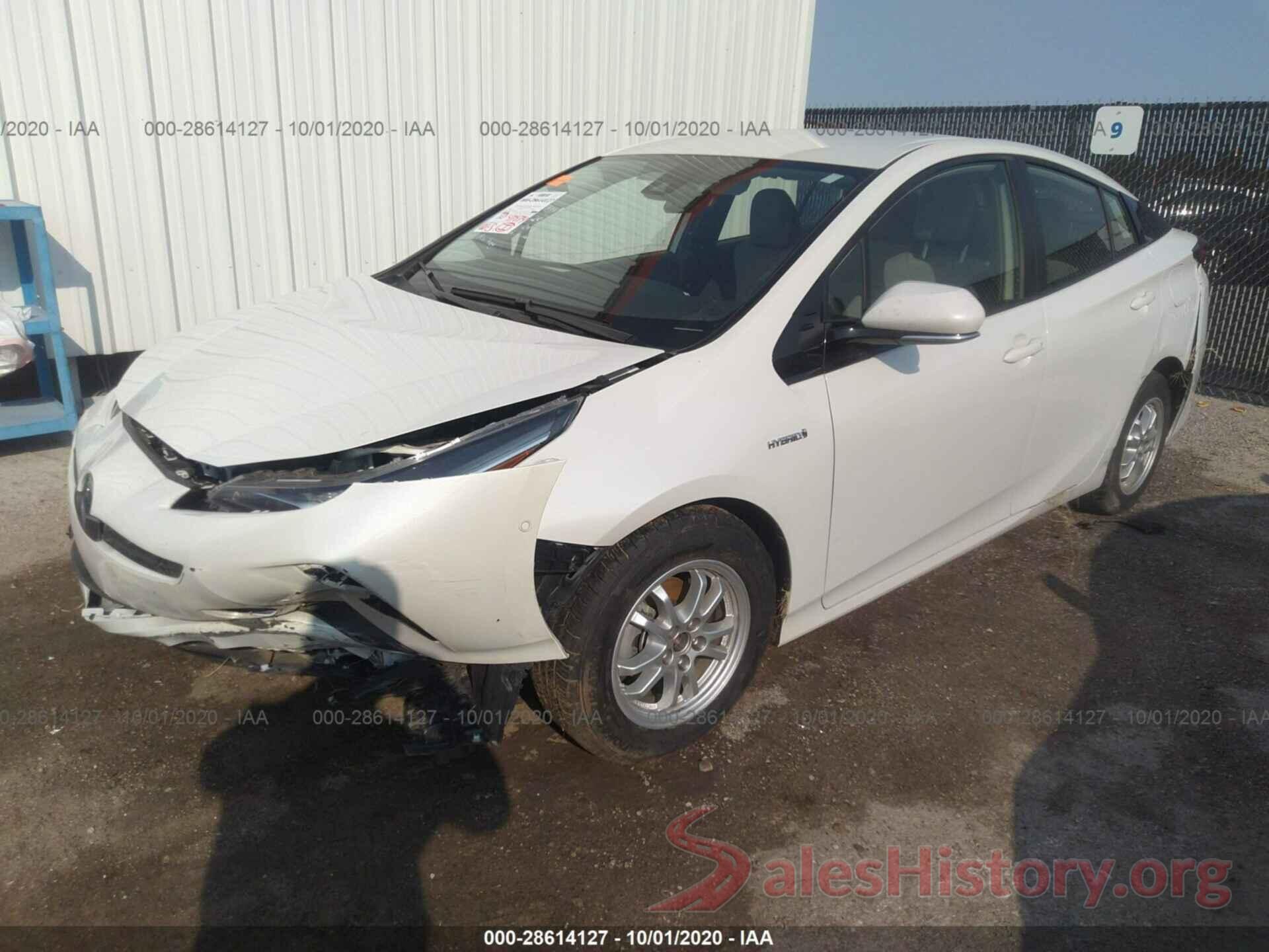 JTDKARFU6K3068664 2019 TOYOTA PRIUS