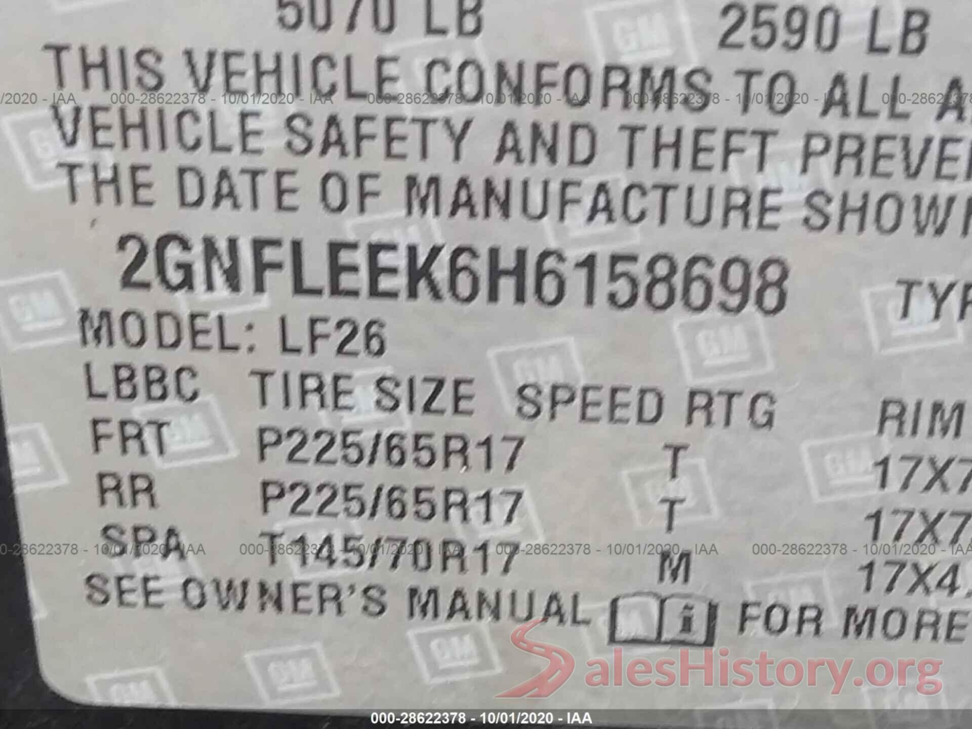 2GNFLEEK6H6158698 2017 CHEVROLET EQUINOX