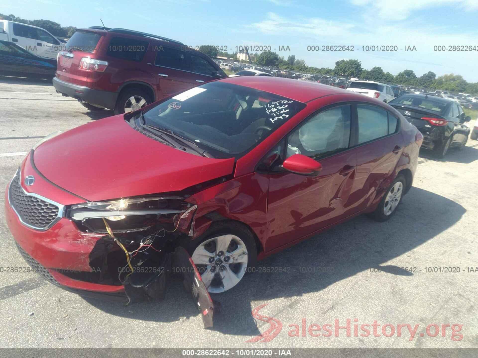 KNAFK4A63G5584662 2016 KIA FORTE