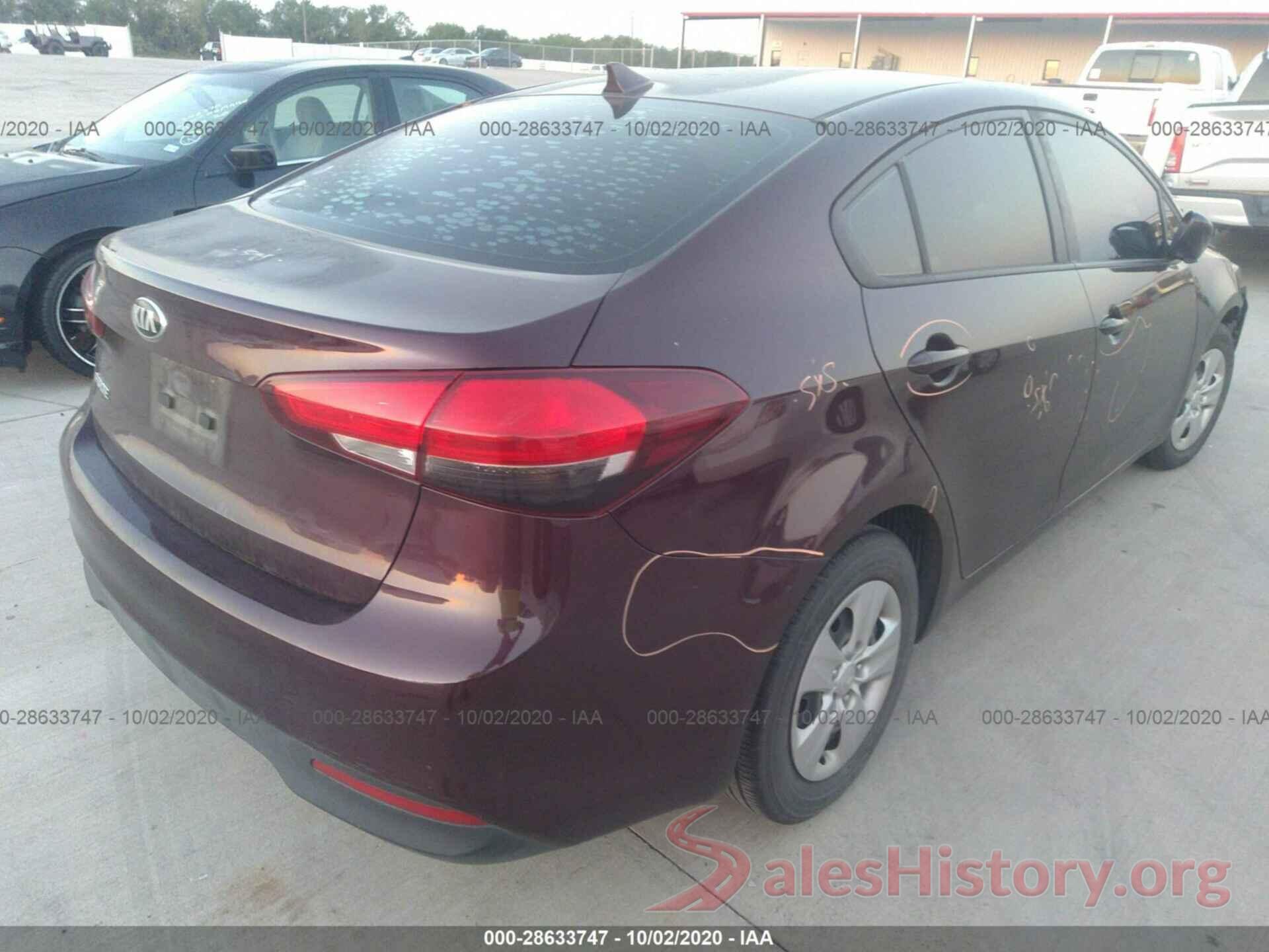 3KPFK4A70HE103400 2017 KIA FORTE