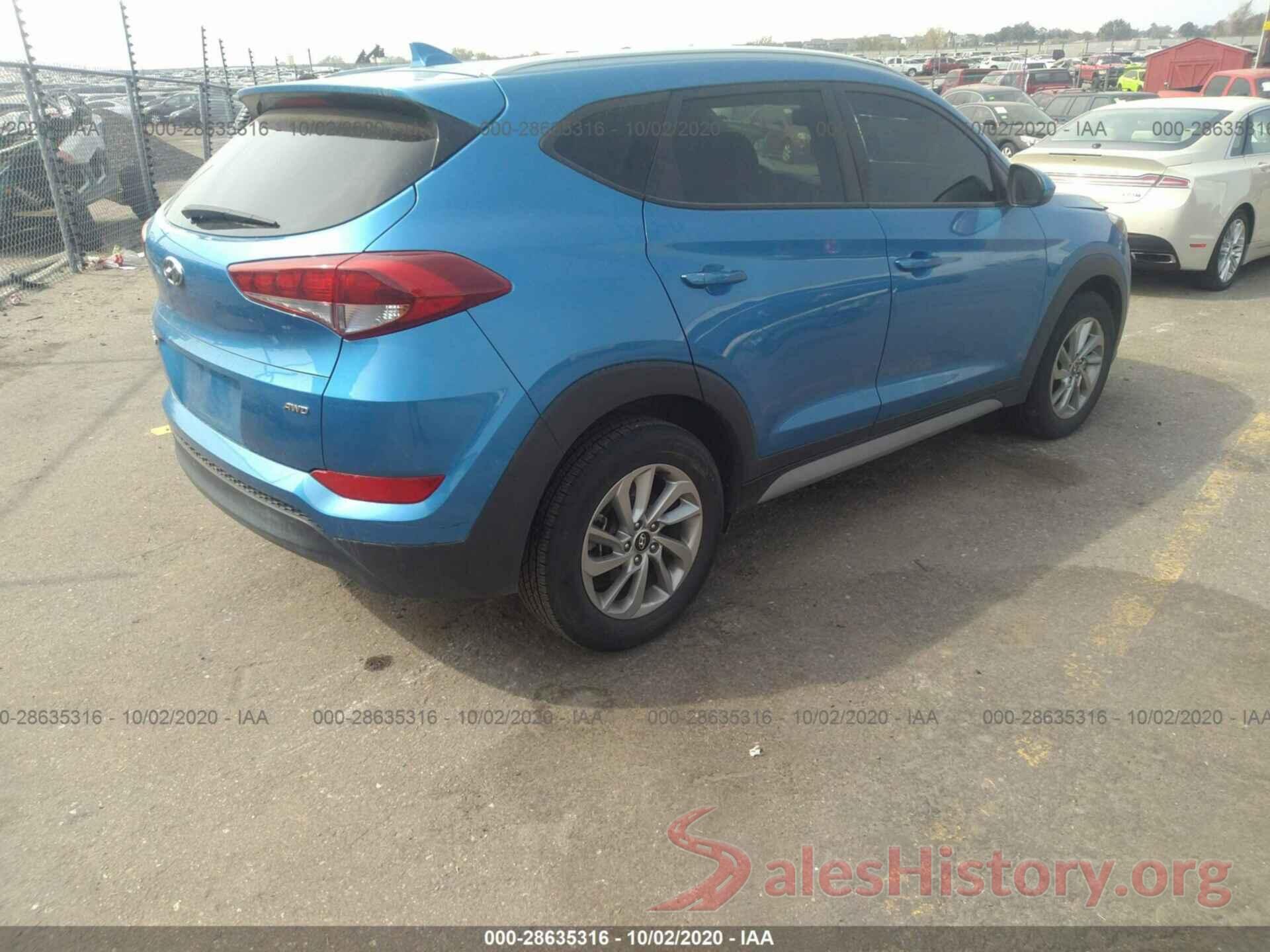 KM8J3CA4XJU700306 2018 HYUNDAI TUCSON