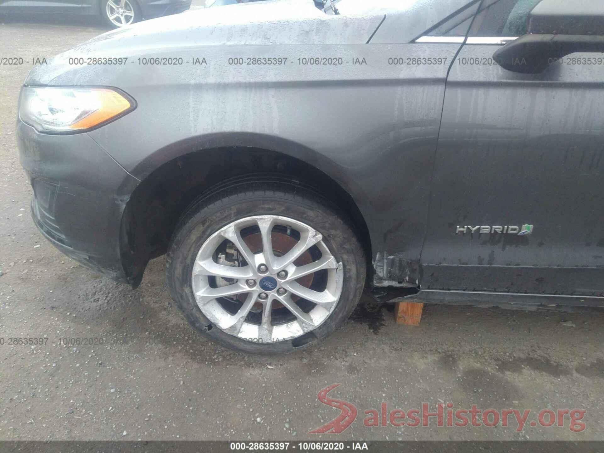 3FA6P0LU2KR104325 2019 FORD FUSION HYBRID