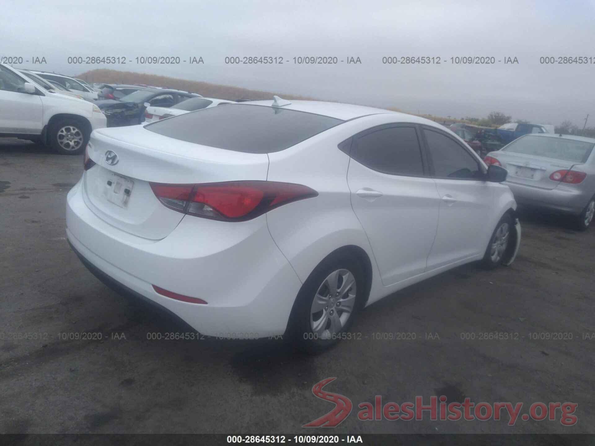 5NPDH4AE7GH699619 2016 HYUNDAI ELANTRA