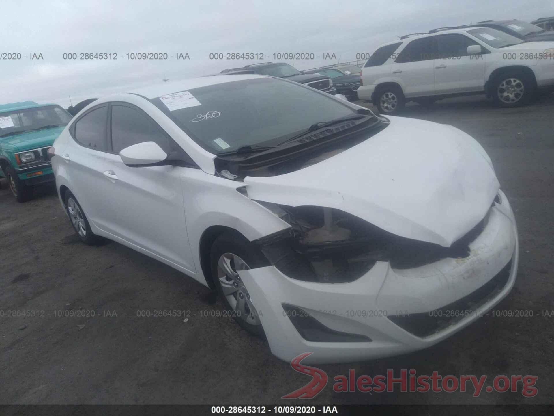 5NPDH4AE7GH699619 2016 HYUNDAI ELANTRA