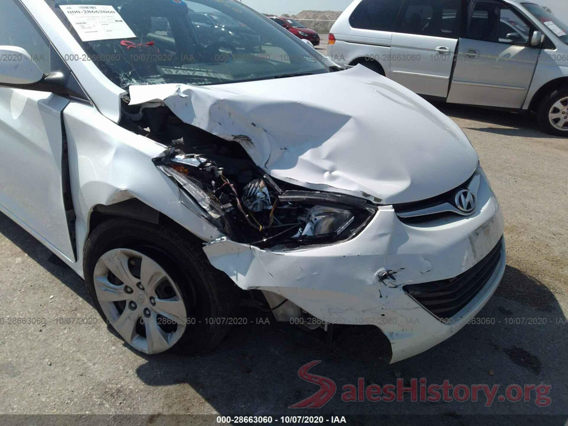 5NPDH4AE7GH667320 2016 HYUNDAI ELANTRA