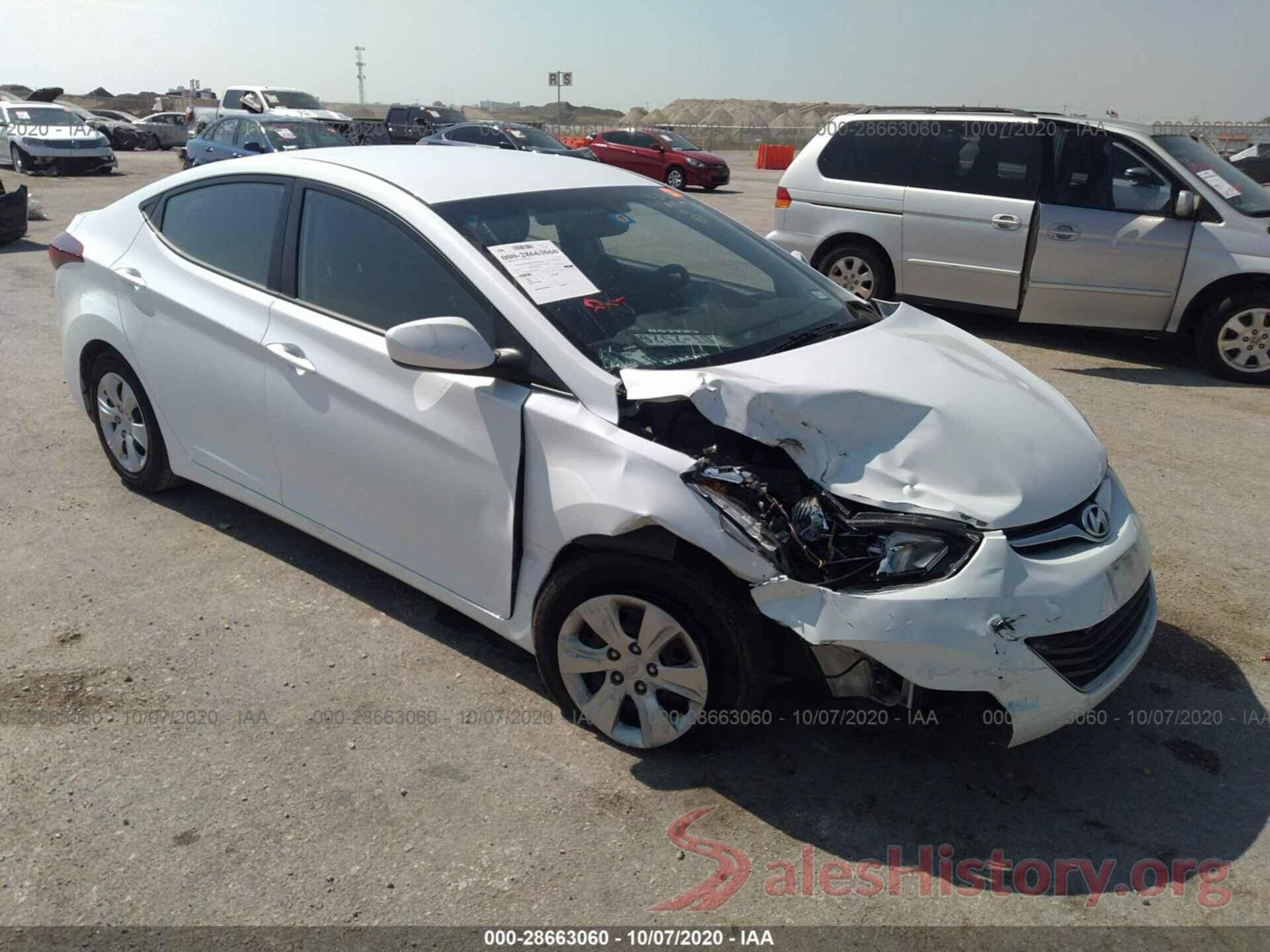 5NPDH4AE7GH667320 2016 HYUNDAI ELANTRA