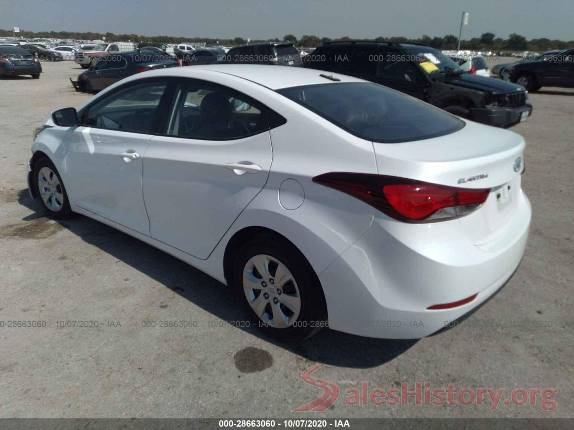 5NPDH4AE7GH667320 2016 HYUNDAI ELANTRA