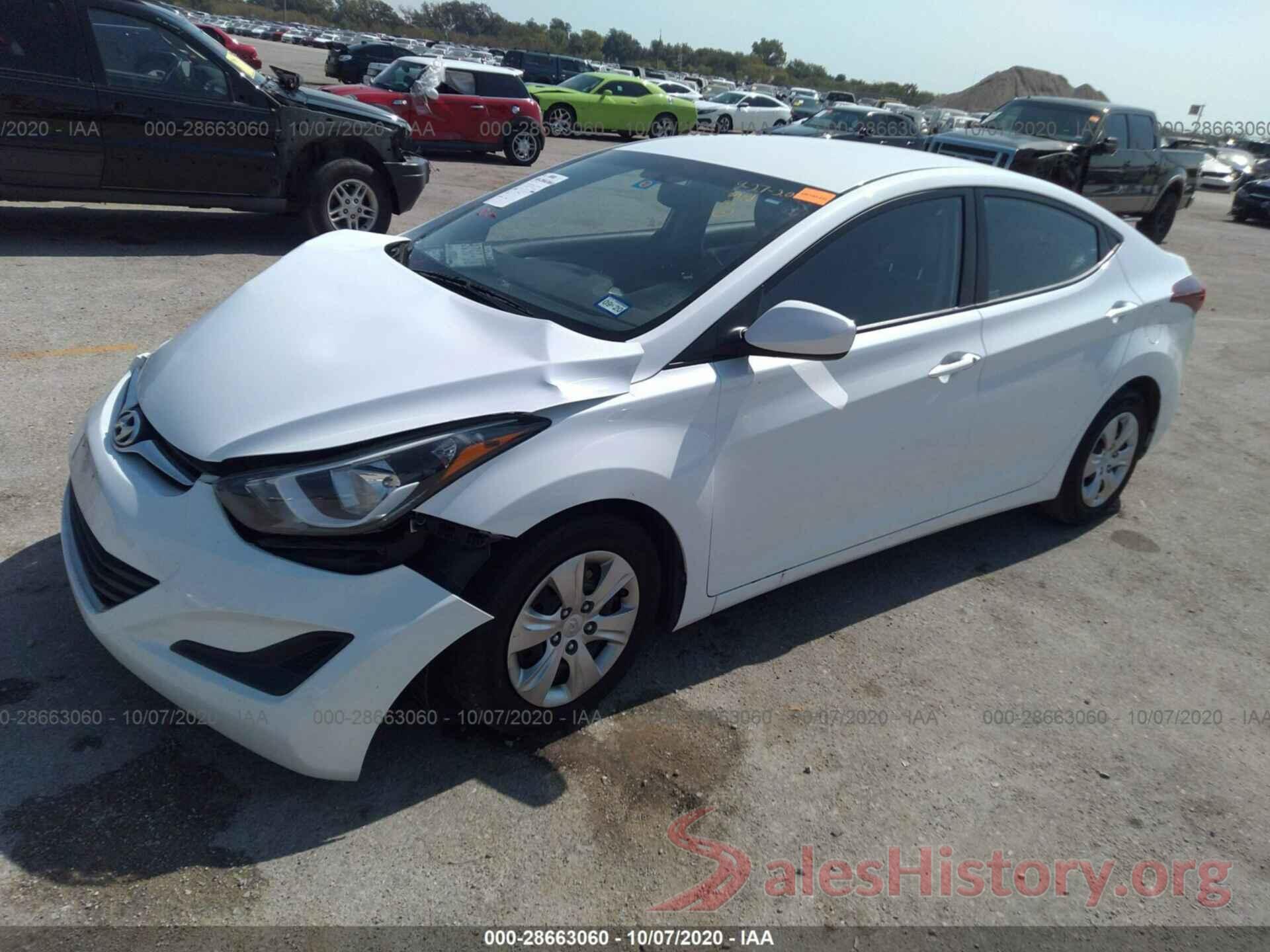 5NPDH4AE7GH667320 2016 HYUNDAI ELANTRA