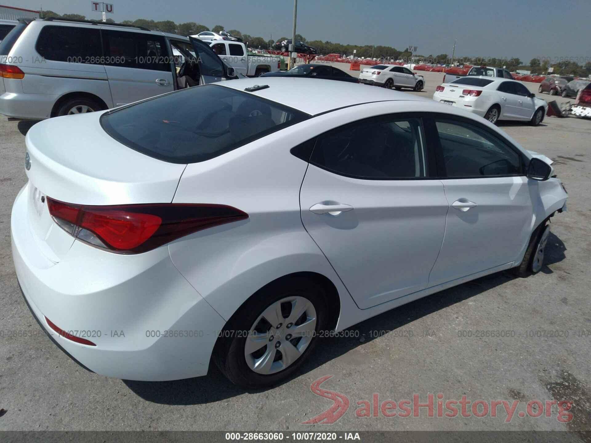 5NPDH4AE7GH667320 2016 HYUNDAI ELANTRA