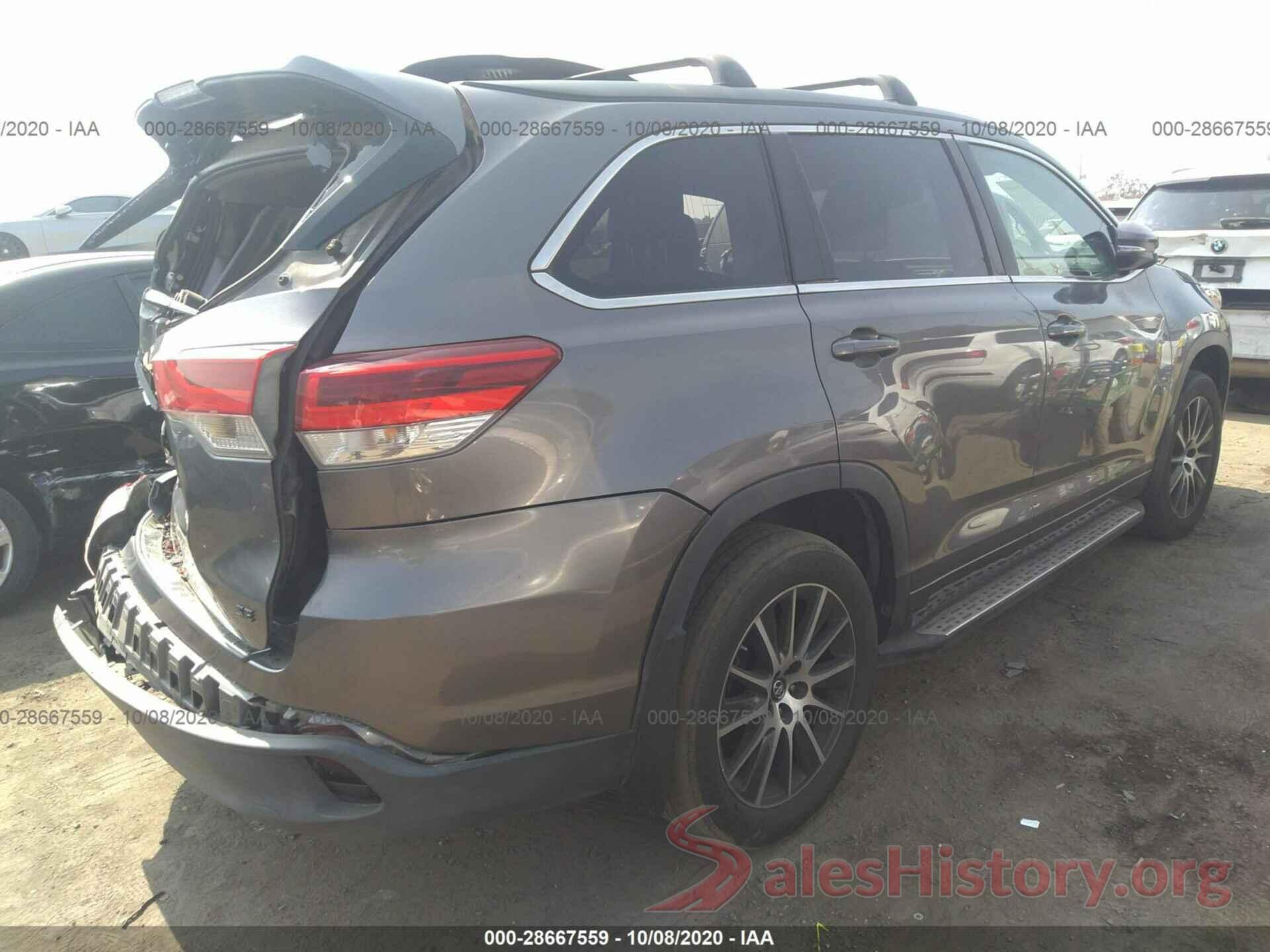 5TDKZRFH1JS541685 2018 TOYOTA HIGHLANDER