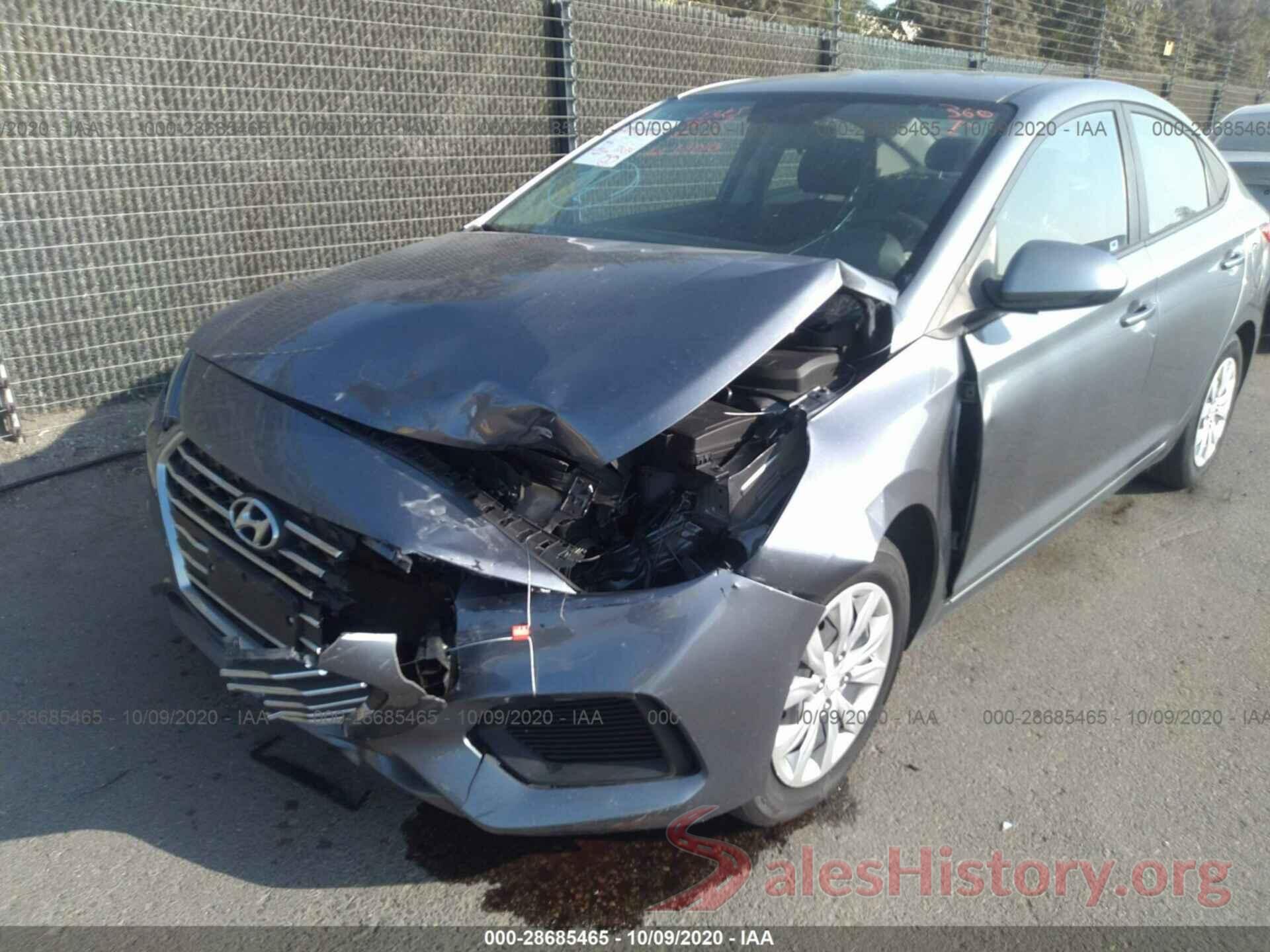 3KPC24A3XKE086726 2019 HYUNDAI ACCENT