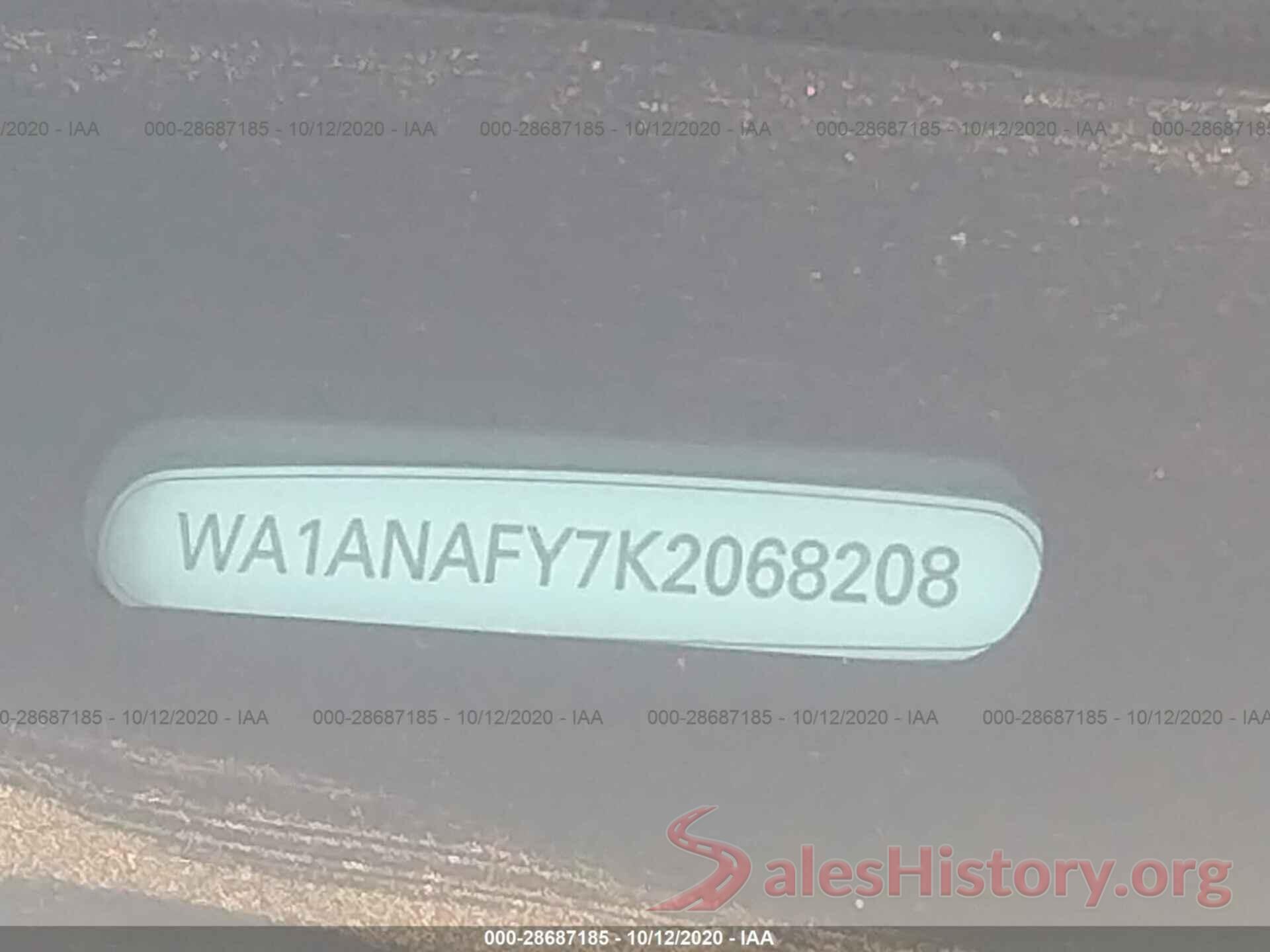 WA1ANAFY7K2068208 2019 AUDI Q5