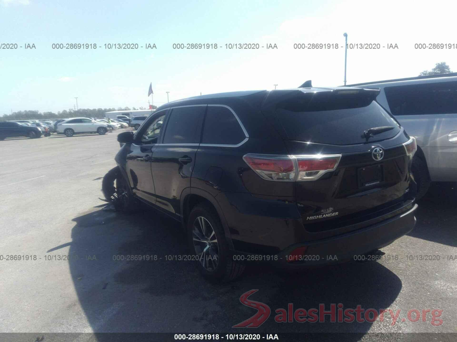 5TDKKRFH0GS133563 2016 TOYOTA HIGHLANDER