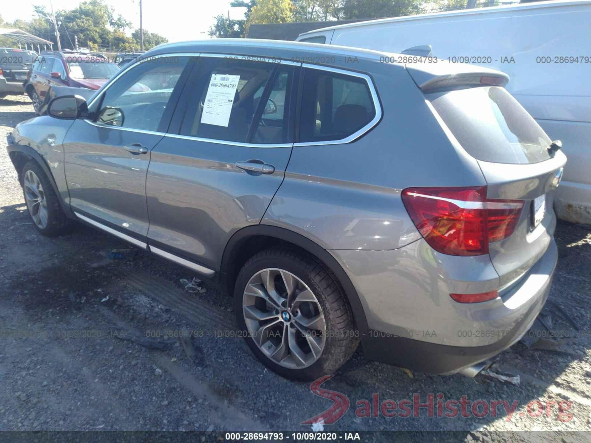 5UXWX9C38H0W73564 2017 BMW X3