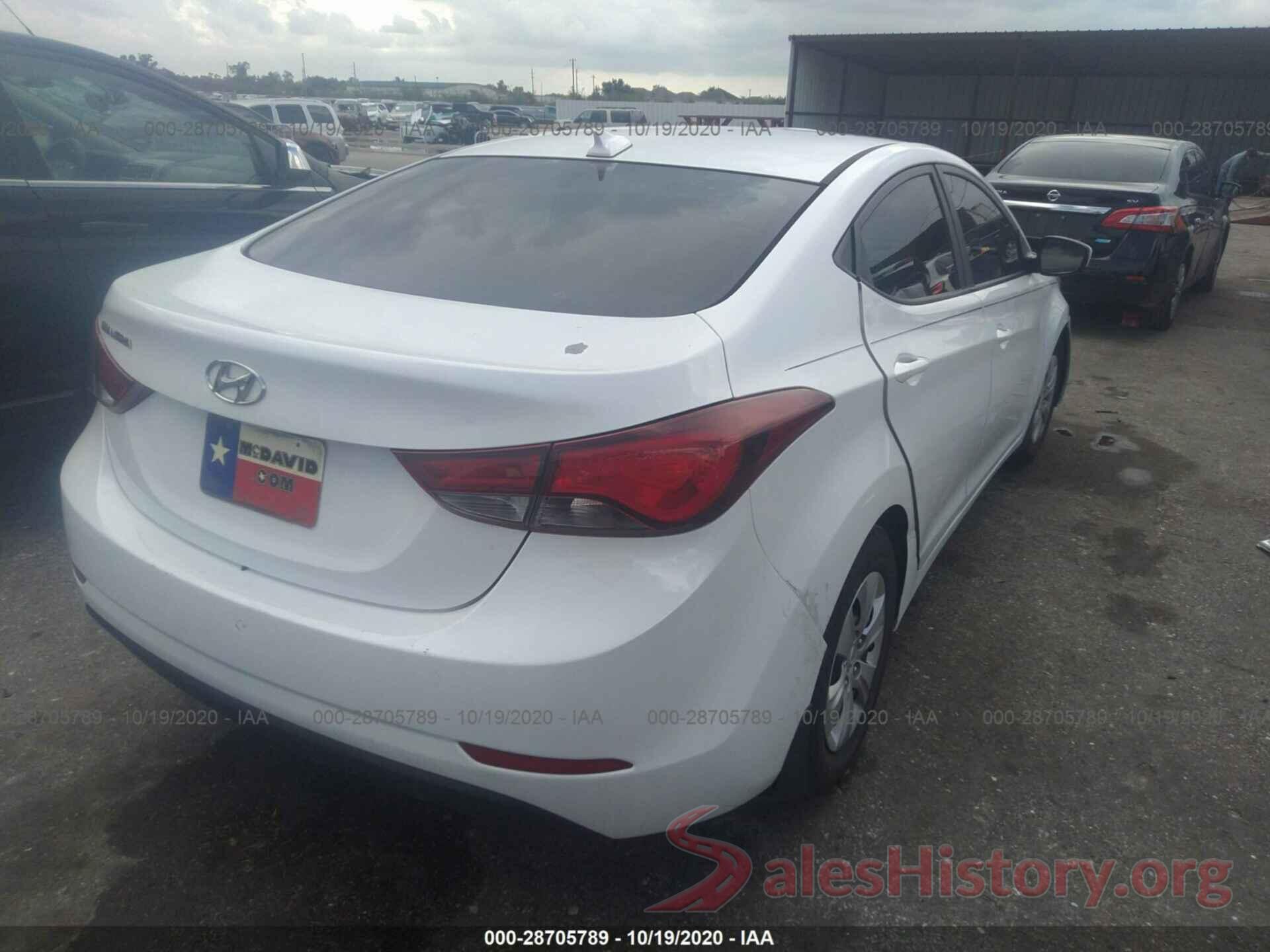 5NPDH4AE5GH797323 2016 HYUNDAI ELANTRA