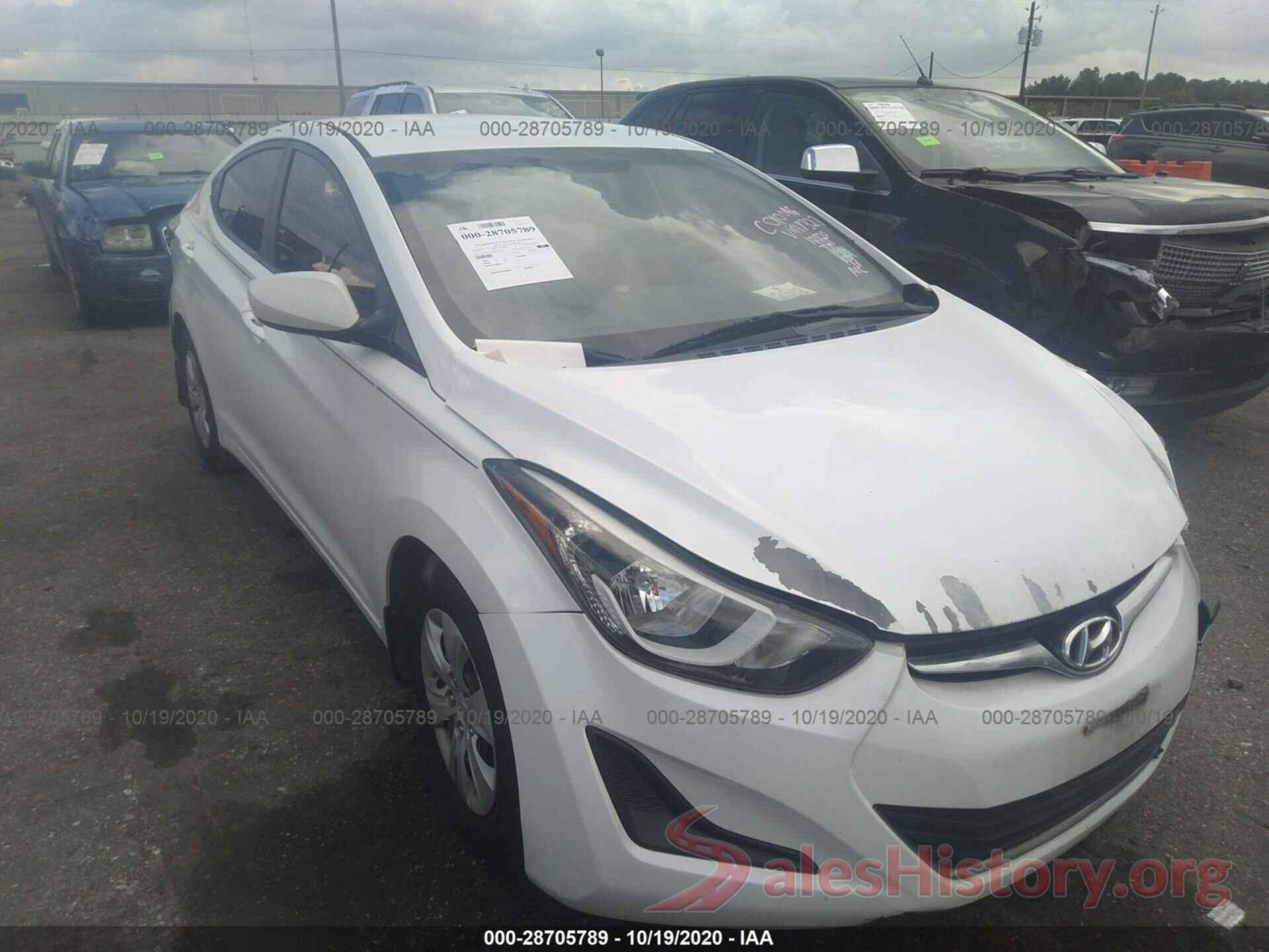 5NPDH4AE5GH797323 2016 HYUNDAI ELANTRA