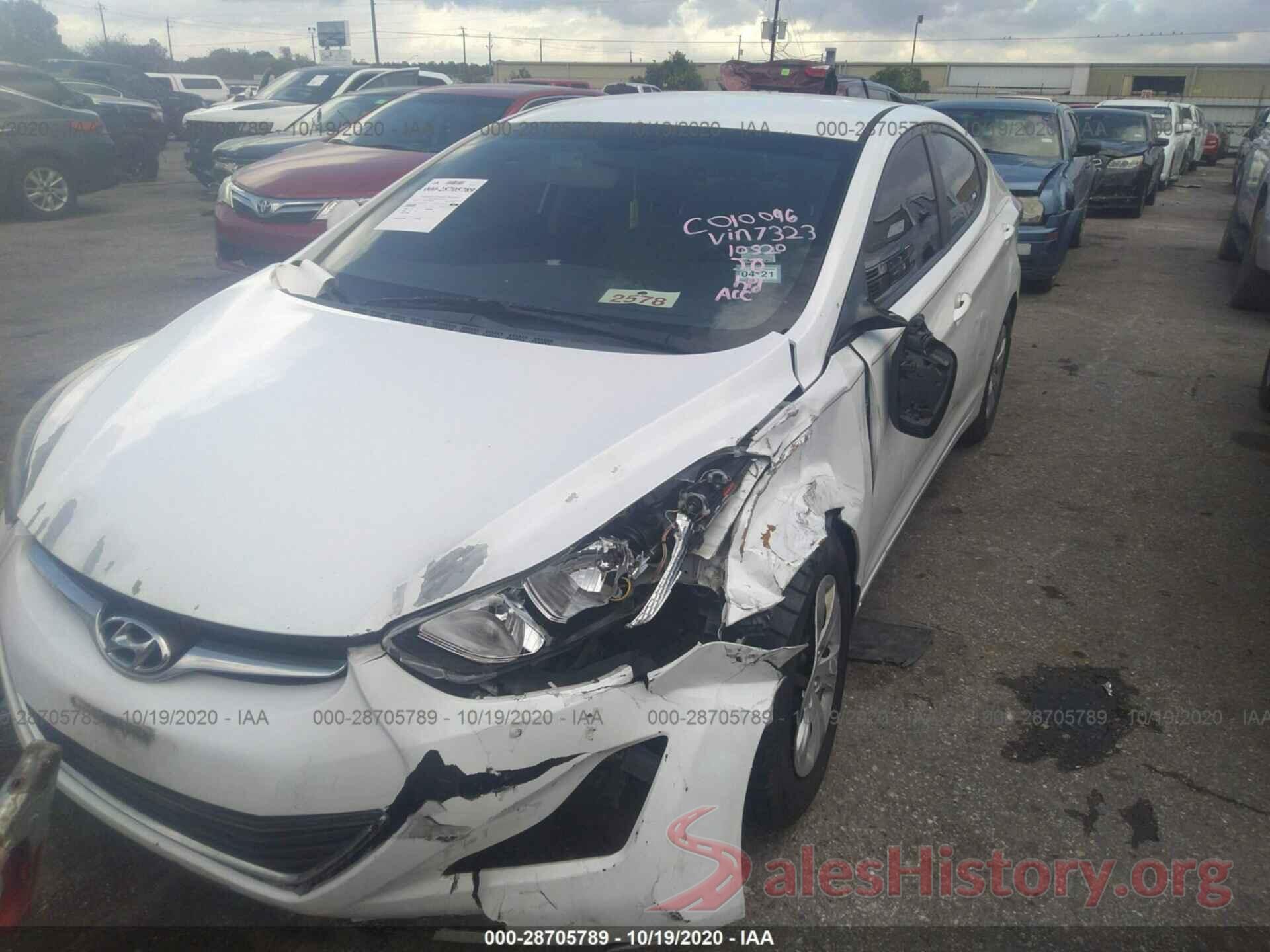 5NPDH4AE5GH797323 2016 HYUNDAI ELANTRA