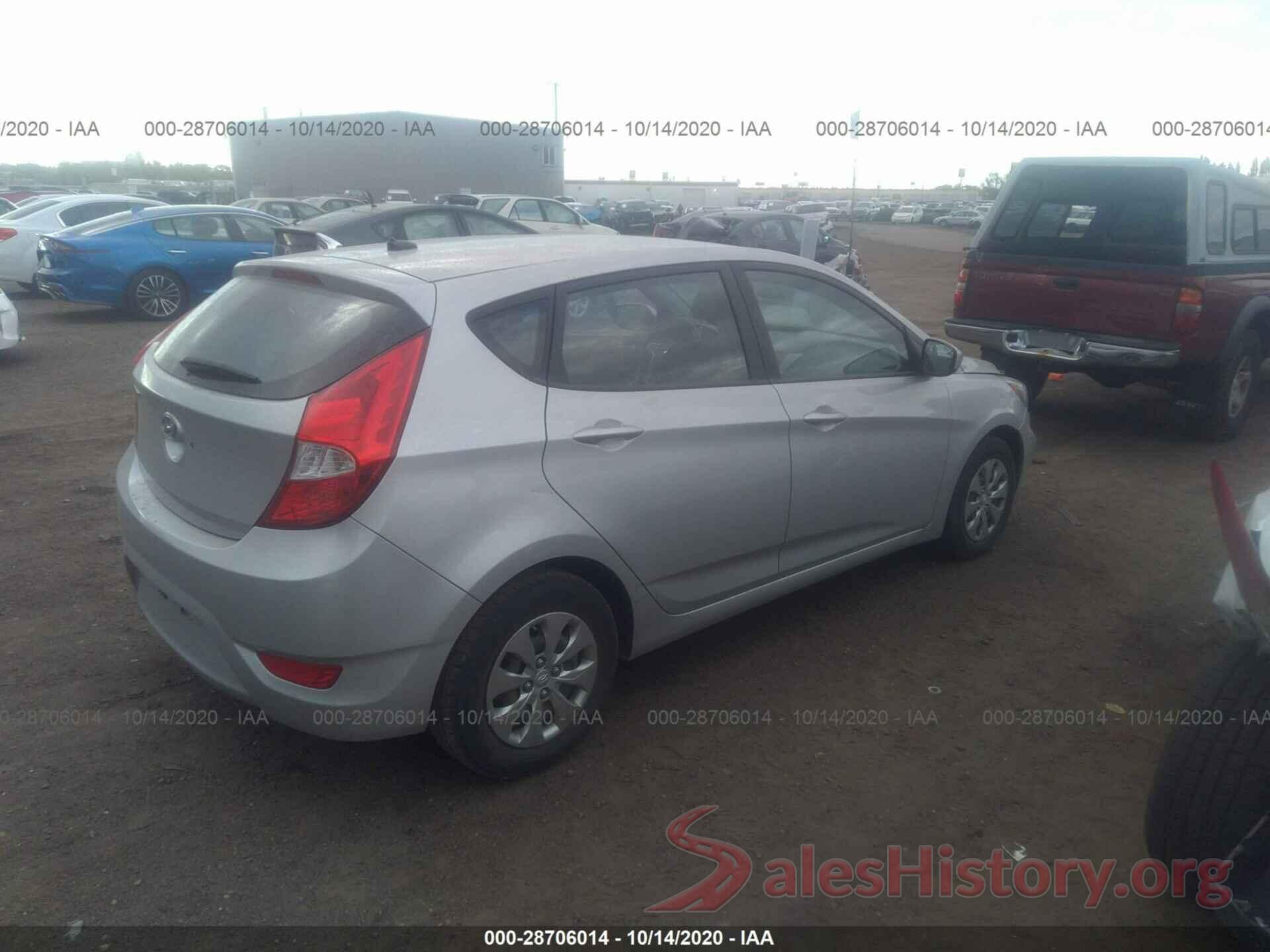 KMHCT5AE8GU260799 2016 HYUNDAI ACCENT