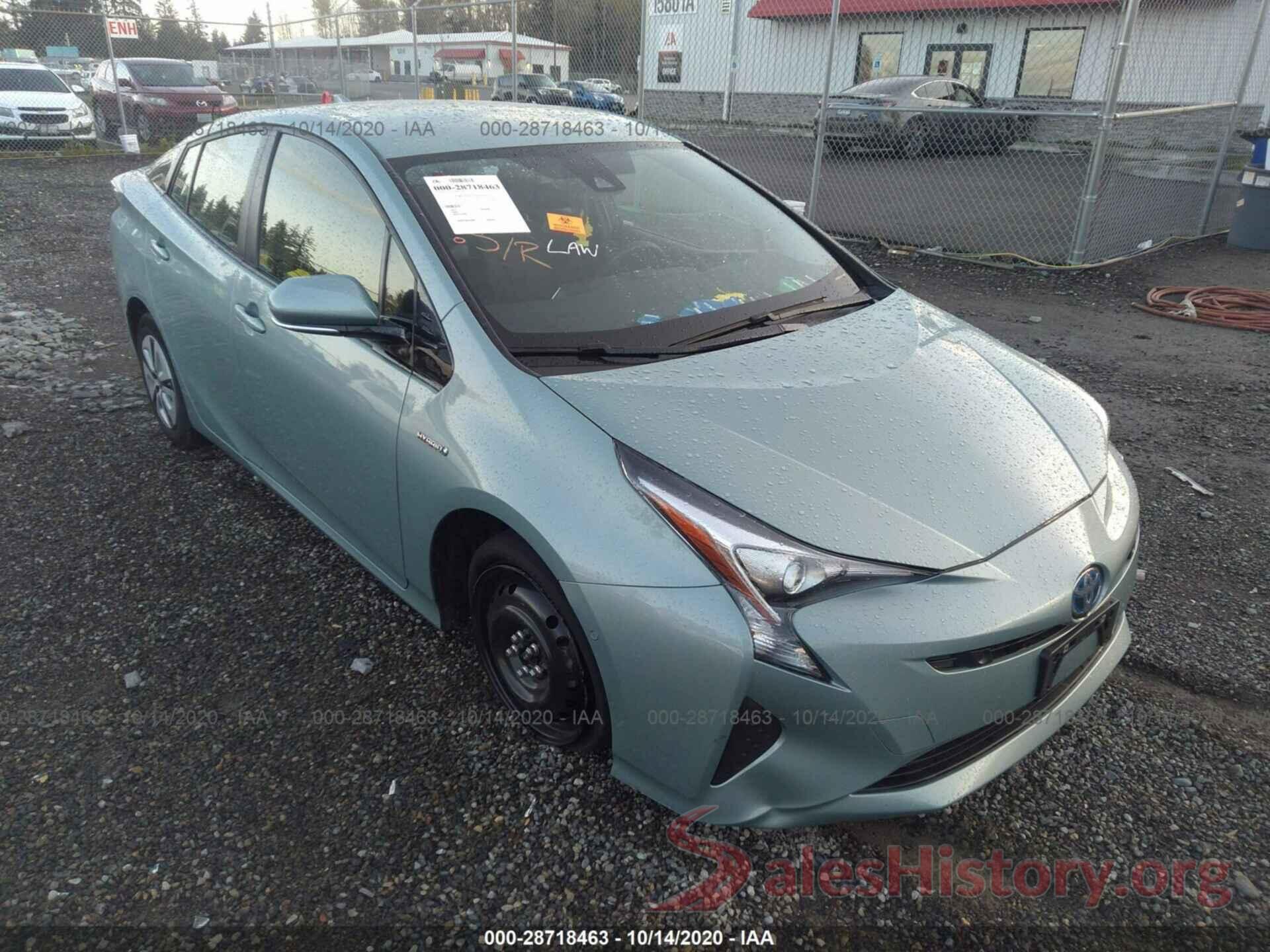 JTDKBRFUXJ3062412 2018 TOYOTA PRIUS