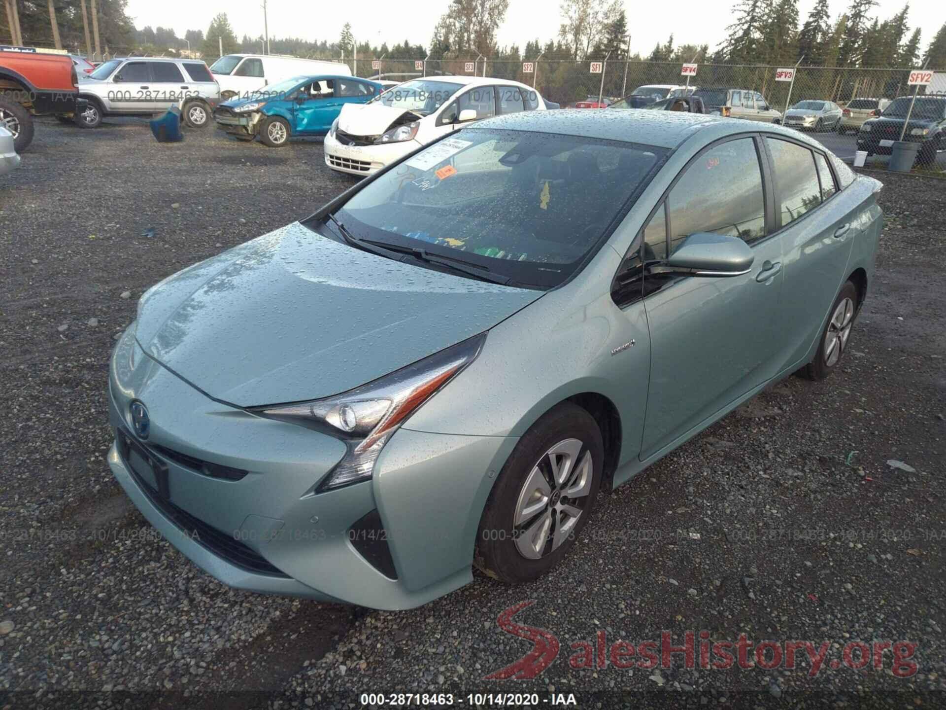 JTDKBRFUXJ3062412 2018 TOYOTA PRIUS