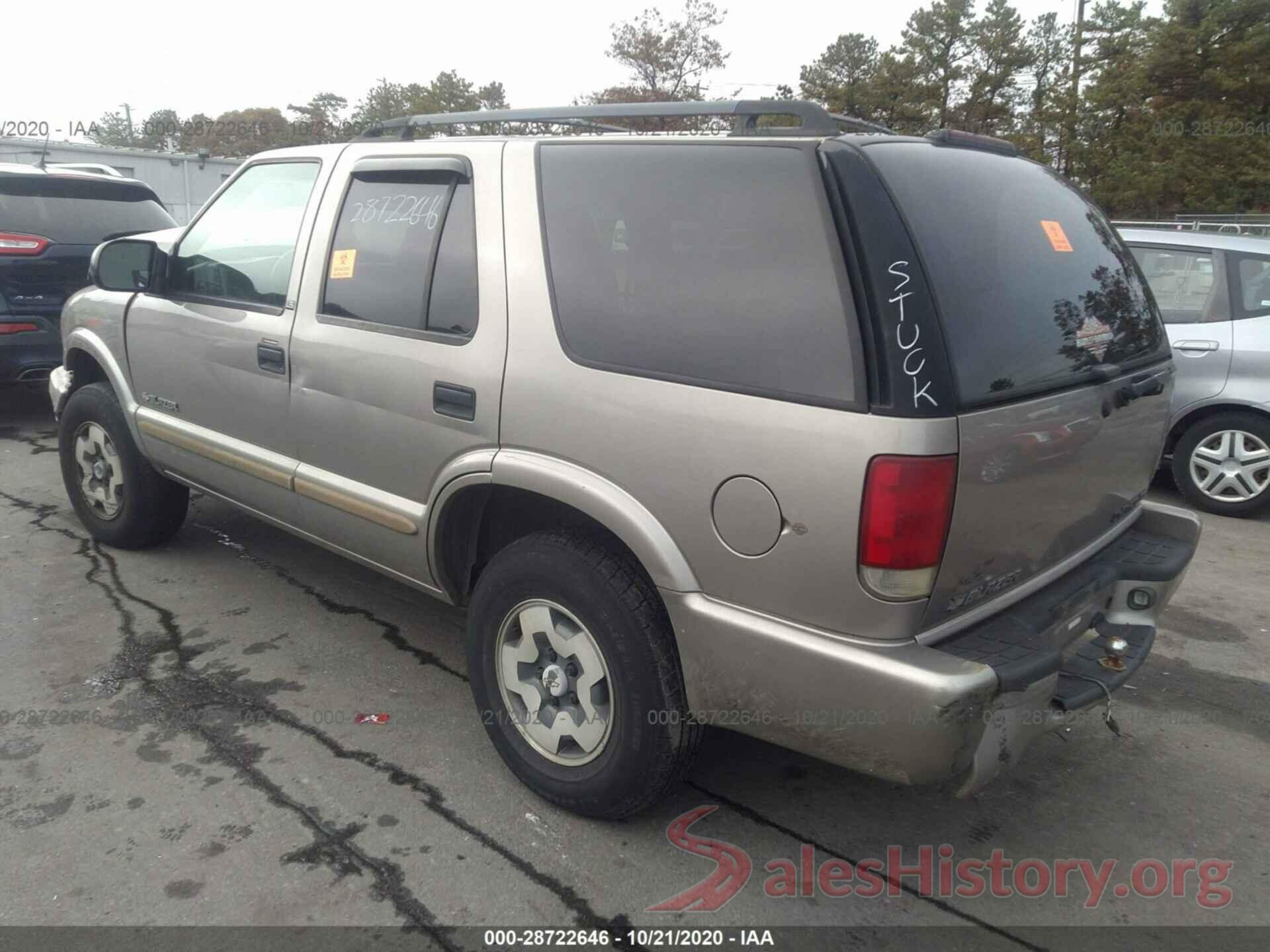 1GNDT13WX2K230352 2002 CHEVROLET BLAZER