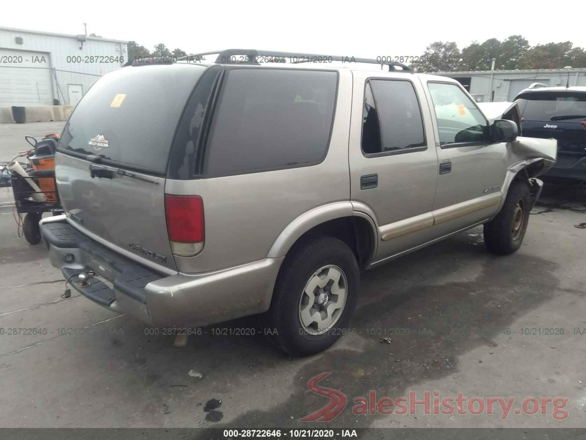 1GNDT13WX2K230352 2002 CHEVROLET BLAZER