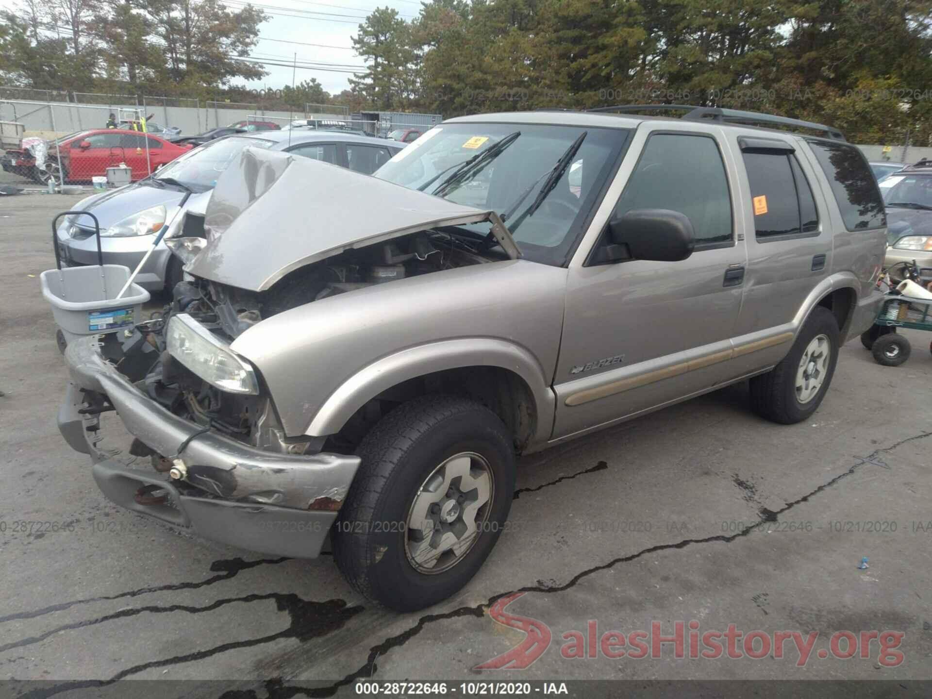 1GNDT13WX2K230352 2002 CHEVROLET BLAZER