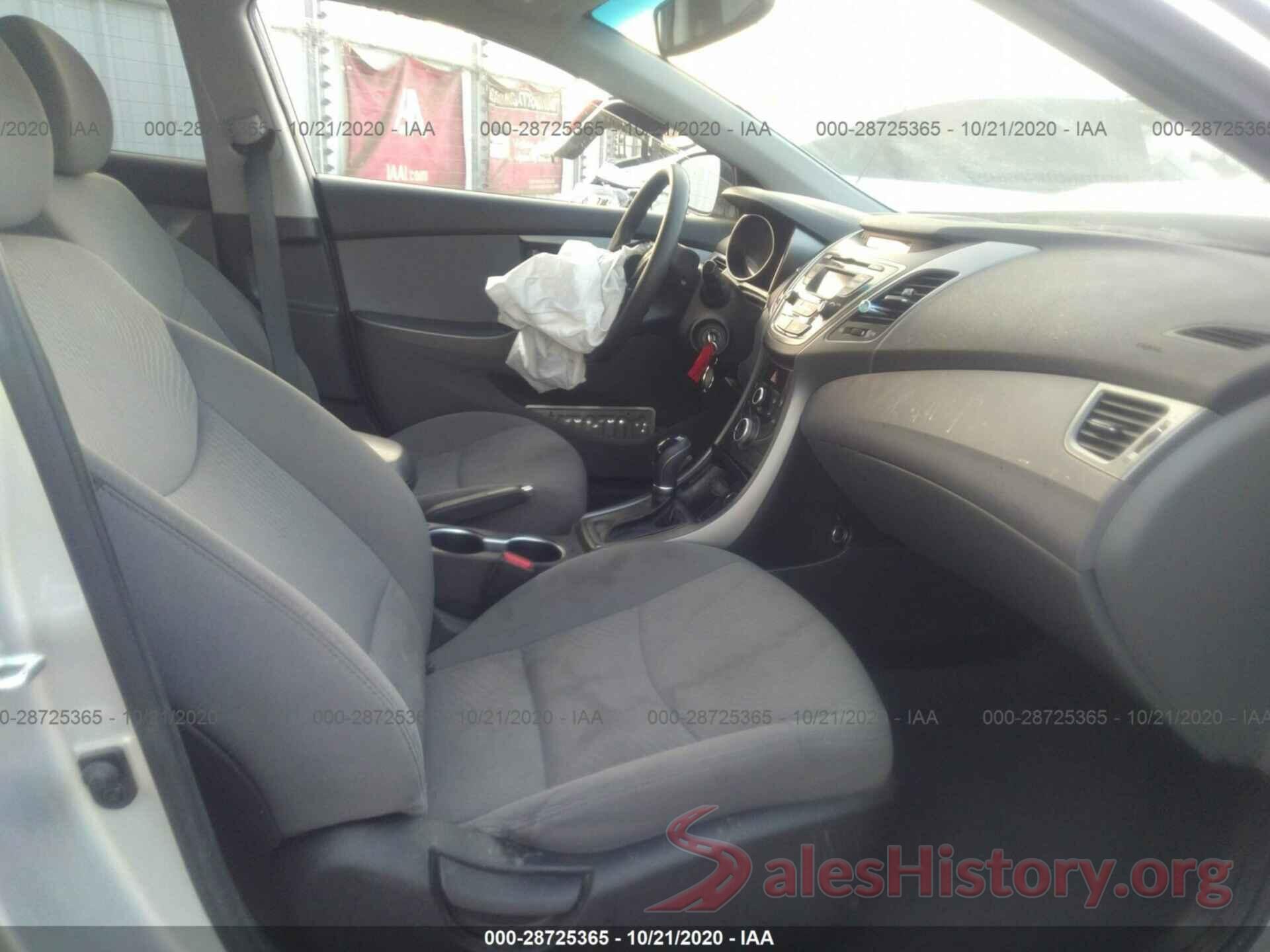 5NPDH4AE8GH690525 2016 HYUNDAI ELANTRA