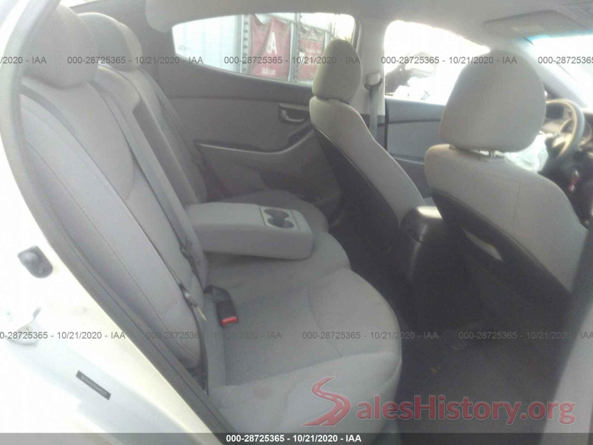 5NPDH4AE8GH690525 2016 HYUNDAI ELANTRA