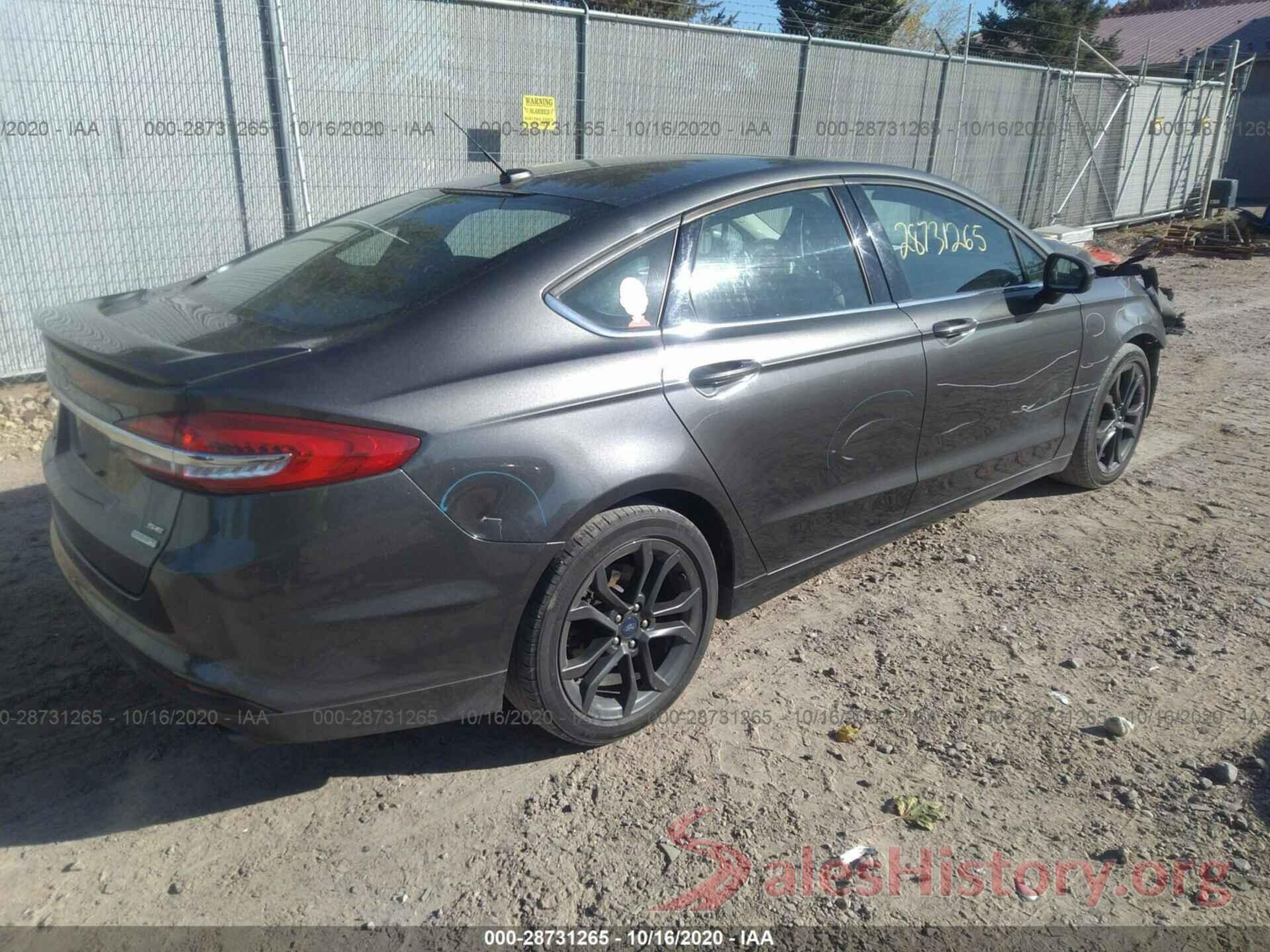 3FA6P0HDXJR167311 2018 FORD FUSION