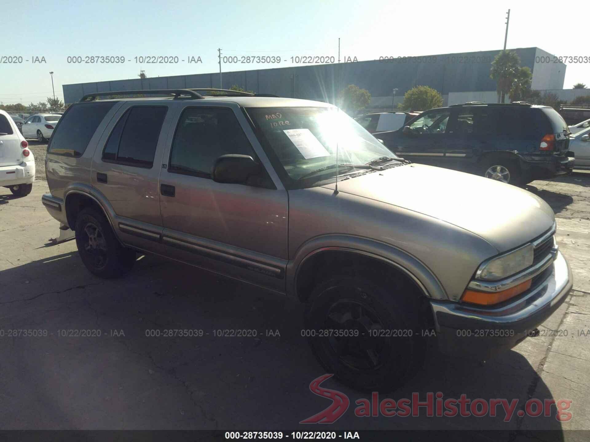 1GNDT13W1X2207632 1999 CHEVROLET BLAZER