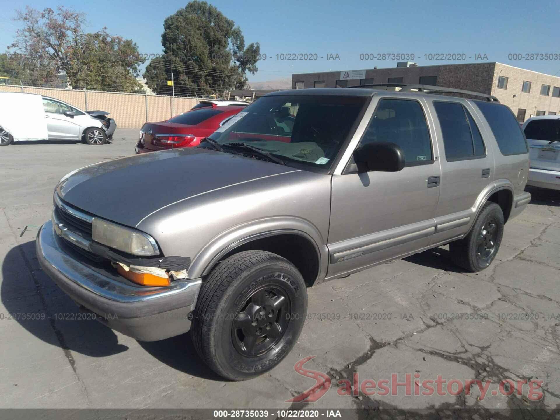 1GNDT13W1X2207632 1999 CHEVROLET BLAZER