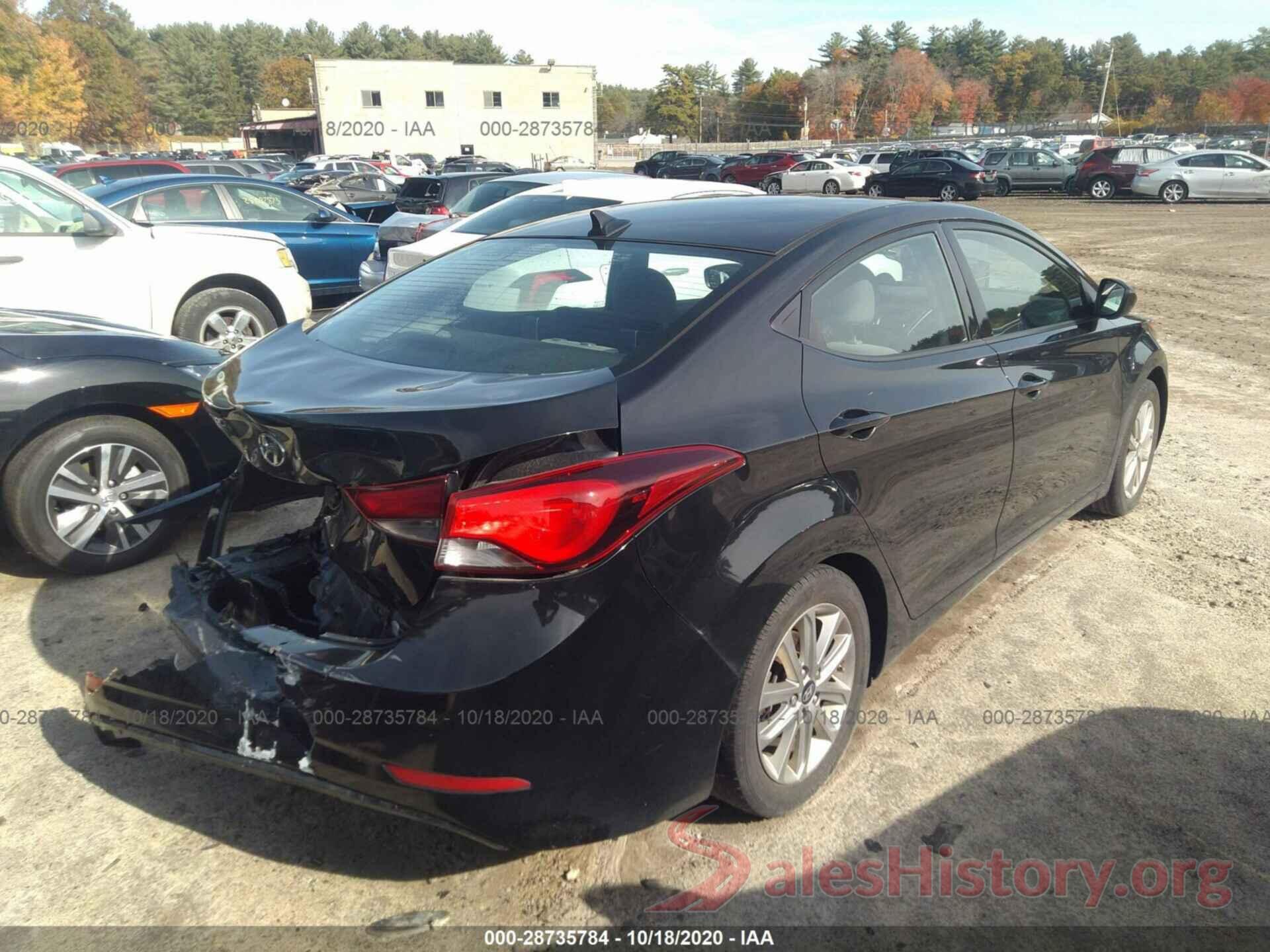 5NPDH4AE8GH709381 2016 HYUNDAI ELANTRA